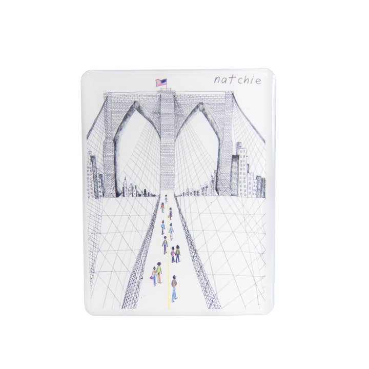 Brooklyn Bridge Souvenir Fridge Magnet - Collectible New York City Landmark Gift for Travel Lovers & Home Decor