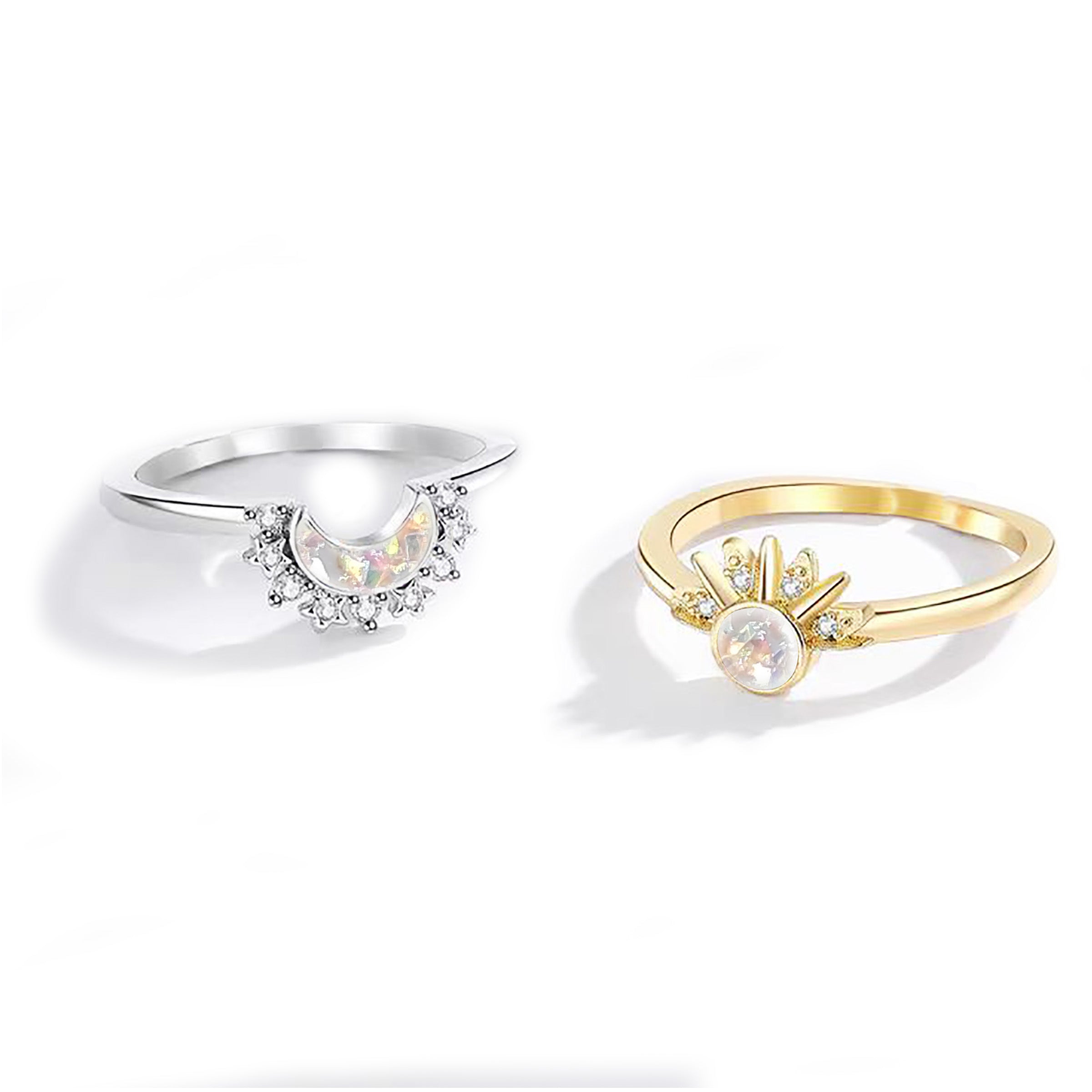 Lunar Radiance Ashes Ring - Elegant Memorial Jewelry for Loved Ones | Perfect for Remembrance Ceremonies, Funerals & Keepsake Gifting