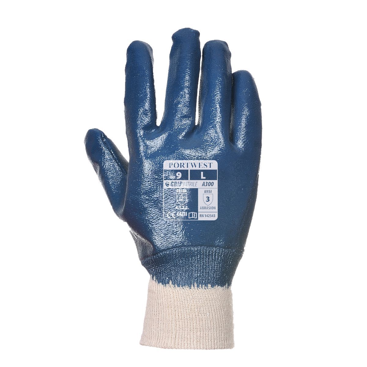 A300 Nitrile Knitwrist Gloves - Durable Work Gloves for Mechanics, Cleaning & Food Handling - Oil & Chemical Resistant Safety Gloves for Industrial Use