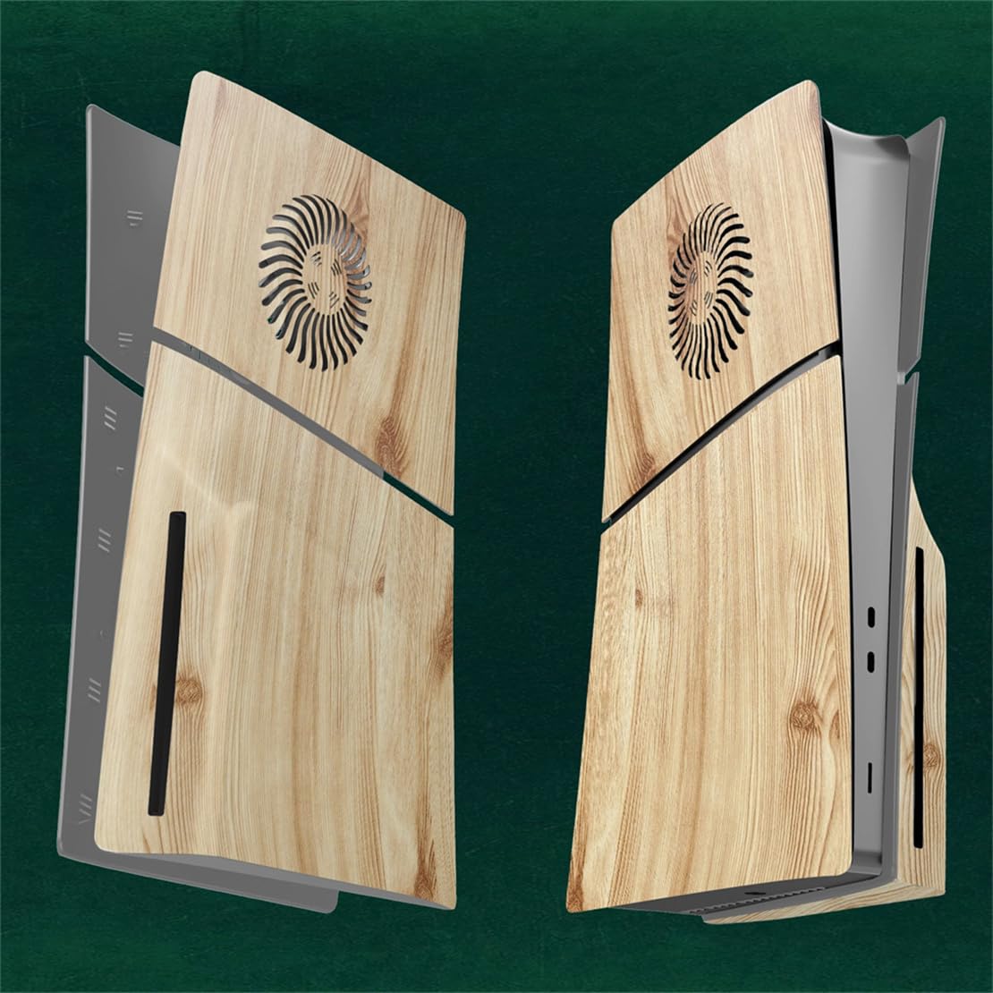 Wood Grain PS5 Slim Console Cover - Replacement Protective Shell for PS5 Slim - Thin & Stylish Gaming Accessories - Perfect for Home Entertainment & Gaming Setups