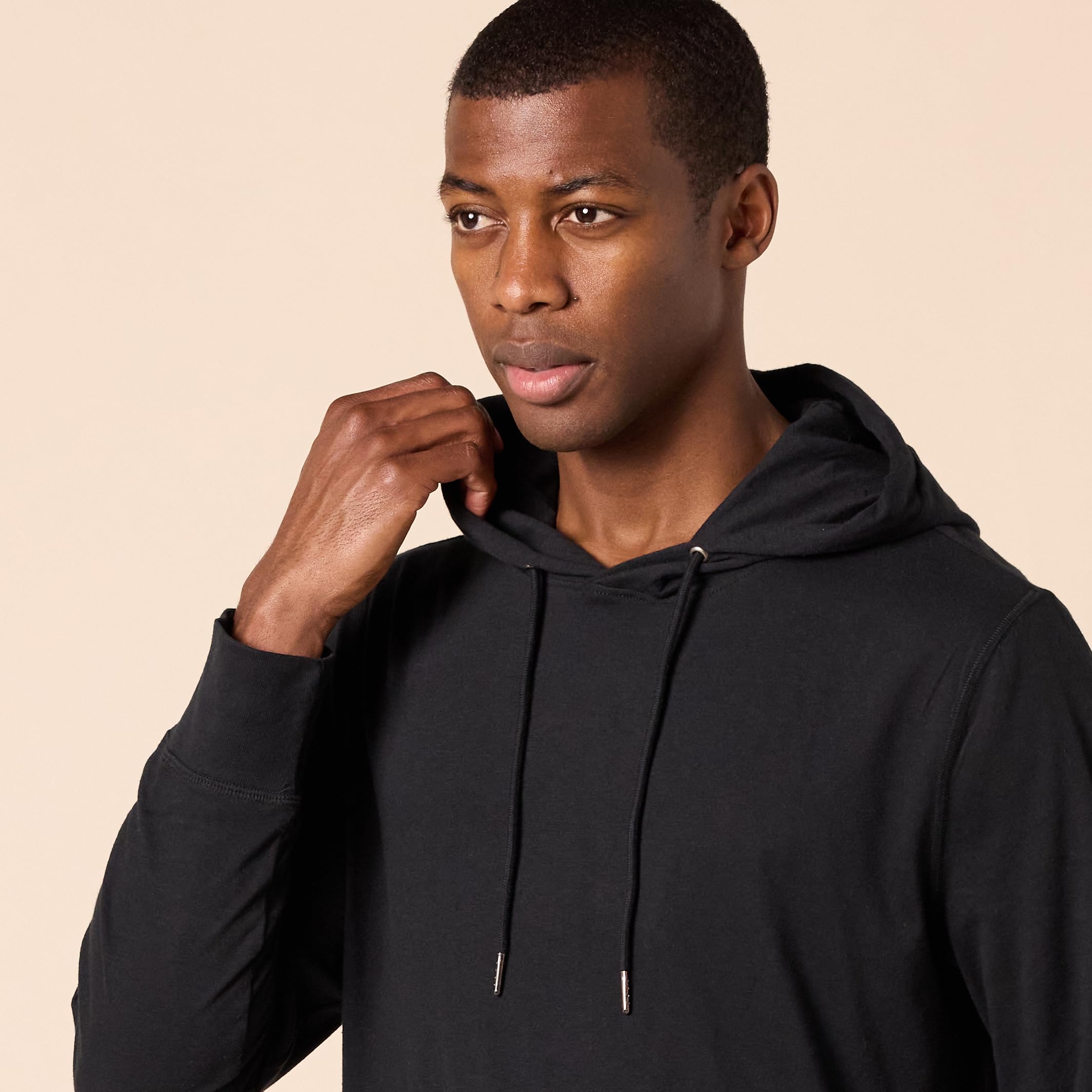 Amazon Essentials Men's Lightweight Jersey Pullover Hoodie - Soft Comfortable Casual Sweatshirt for Everyday Wear, Gym, and Outdoor Activities