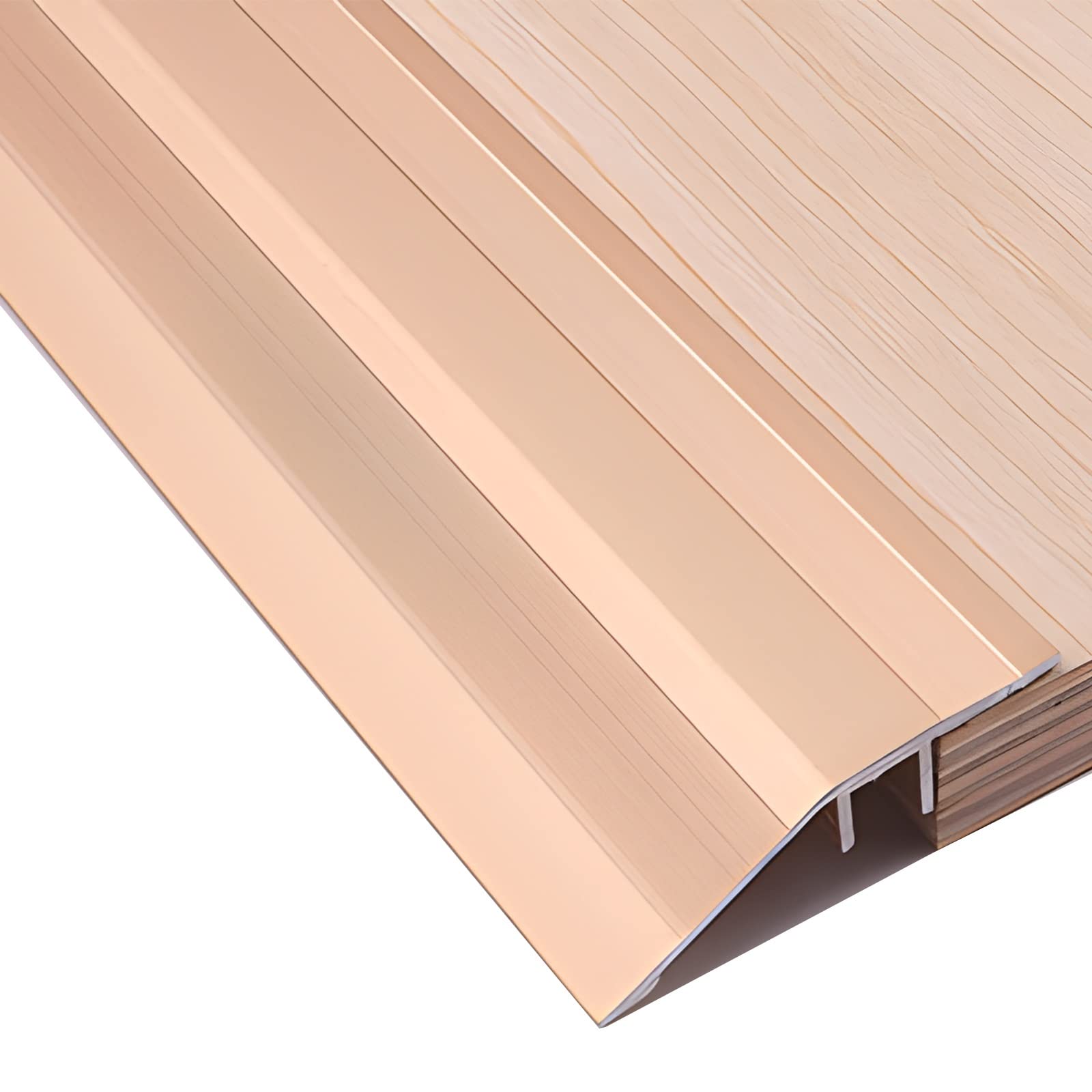 Metal Floor Transition Strip - Gold Door Threshold Bar for Laminate & Hardwood Floors - Edge Trim & Joining Molding for Seamless Flooring Transition - Perfect for Home, Office & Commercial Spaces