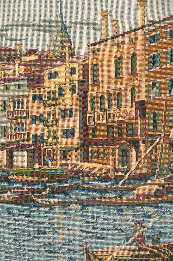 Charlotte Home Furnishings Grand Canal II Italian Tapestry Wall Hanging - 12x30 Inch Viscose Cotton Polyester Blend Woven Wall Art - Elegant Home Decor for Living Room, Bedroom & Office