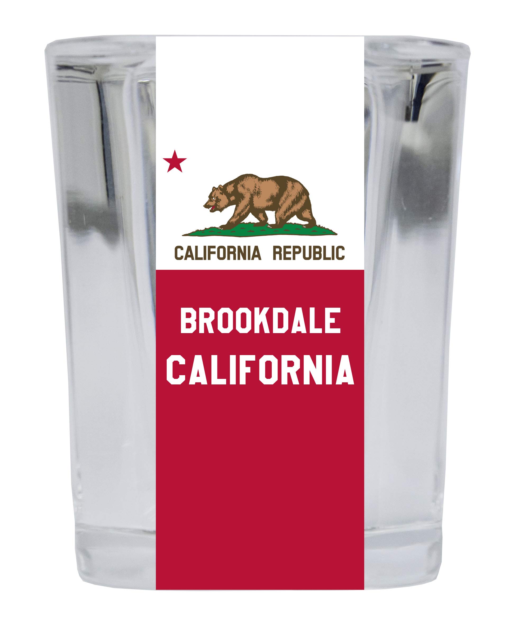 Brookdale California Souvenir 2 Ounce Square Shot Glass - Perfect for Collectors, Parties & Home Bar Decor | Whiskey, Tequila & Liquor Tasting