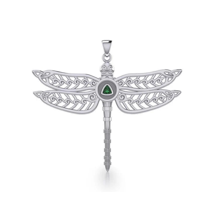 Celtic Dragonfly Sterling Silver Pendant Necklace for Women - Elegant Jewelry Gift for Birthday, Anniversary & Special Occasions