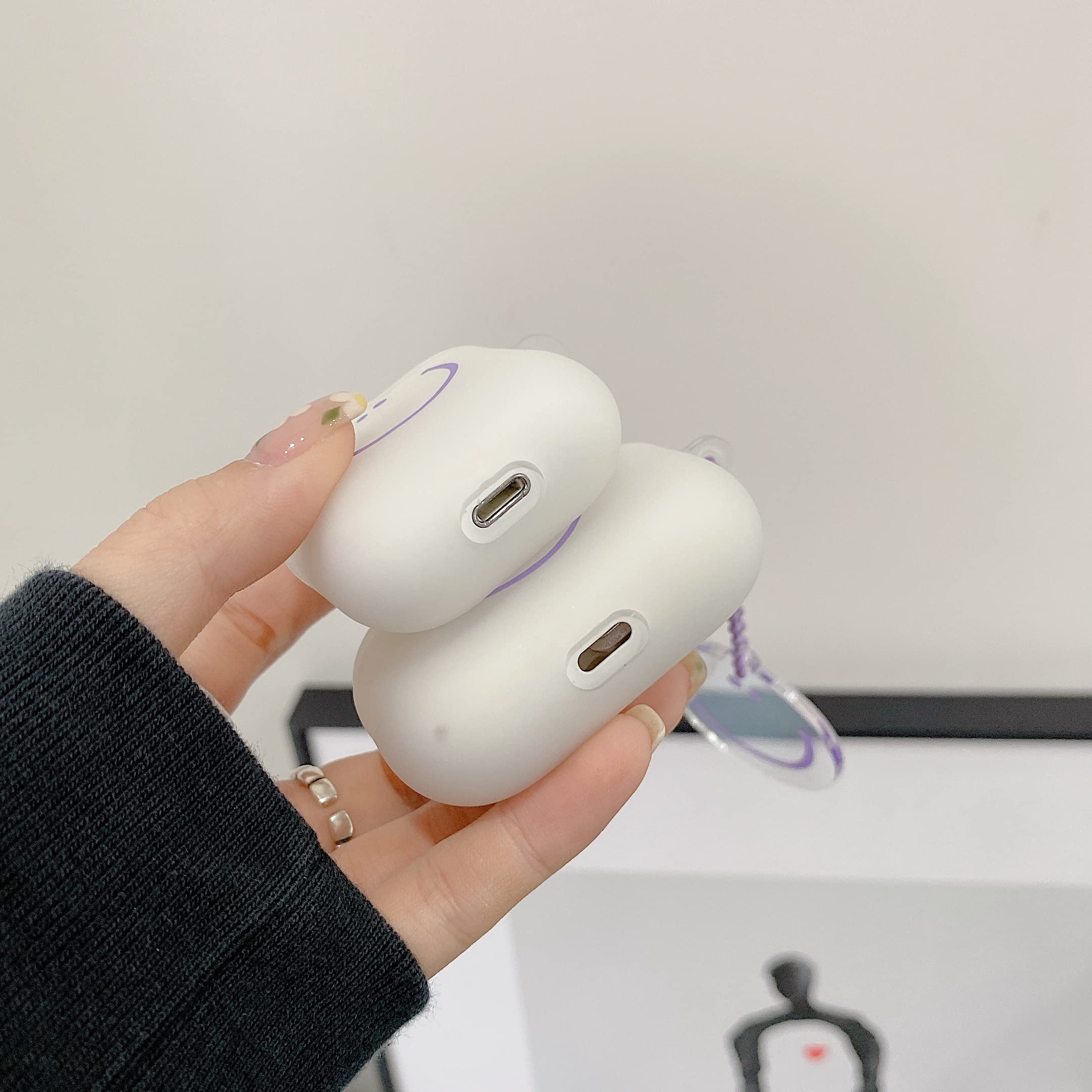 Shock-Absorbing Soft Silicone Case for AirPods Pro - Protective Green Cover with Keychain for Women & Men - Perfect for Gym, Travel & Everyday Use