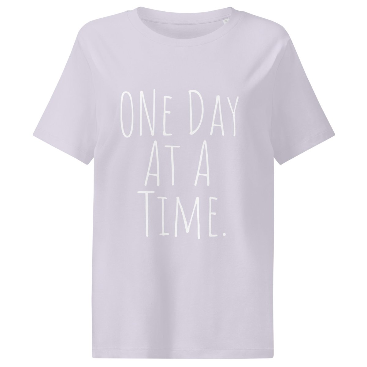 ONE DAY AT A TIME - Women's Organic Cotton Recovery T-Shirt | Comfortable & Inspirational Tee for Yoga, Meditation & Daily Wear