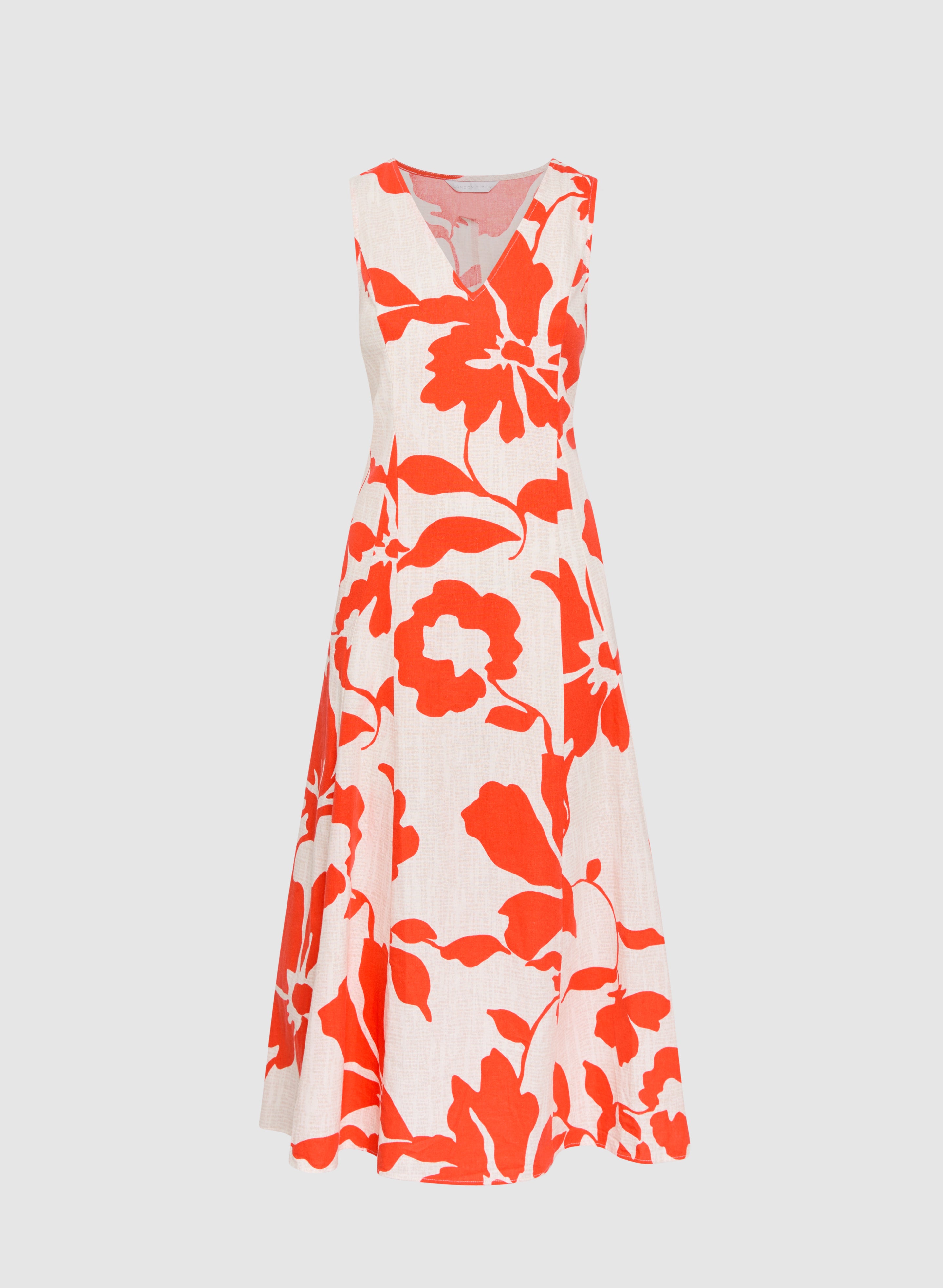 Floral Linen Blend Dress for Women - Summer Boho Maxi Dress with Pockets - Perfect for Beach Vacations, Garden Parties & Date Nights
