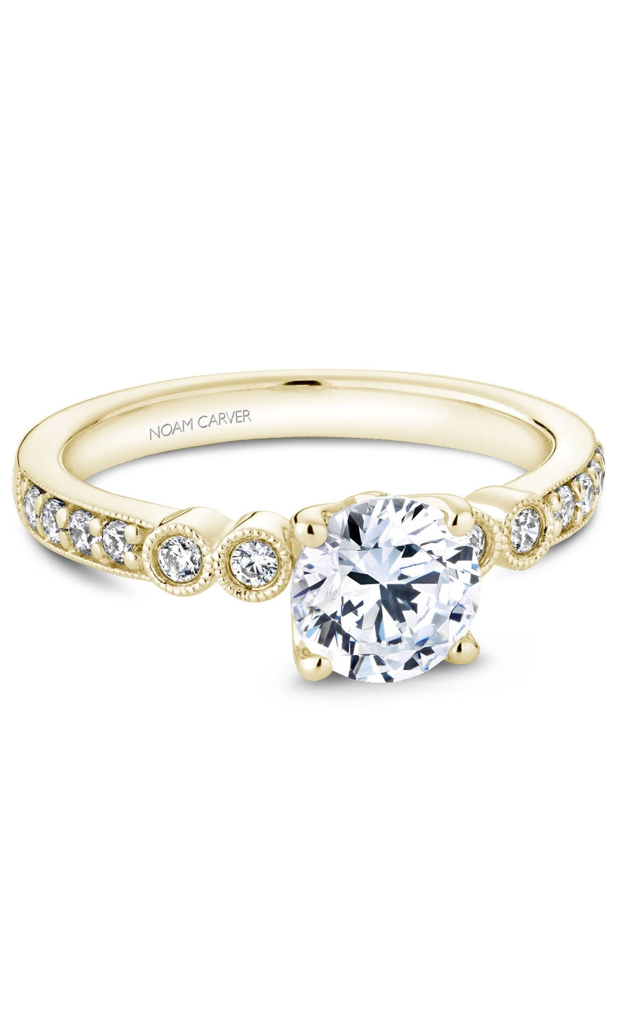 Noam Carver B193 01YA Bridal Engagement Ring - 14K White Gold Diamond Wedding Ring for Women, Perfect for Proposals, Anniversaries & Special Occasions