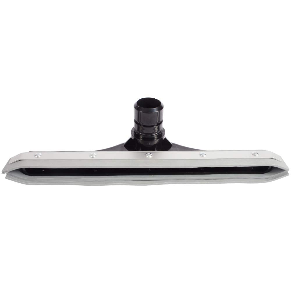 Cen-Tec Systems 94896 Wet/Dry Vacuum Squeegee Attachment with 1-Piece S-Wand - Aluminum Floor Cleaning Tool for Hardwood, Tile & Concrete Surfaces - Perfect for Garages, Workshops & Home Cleaning