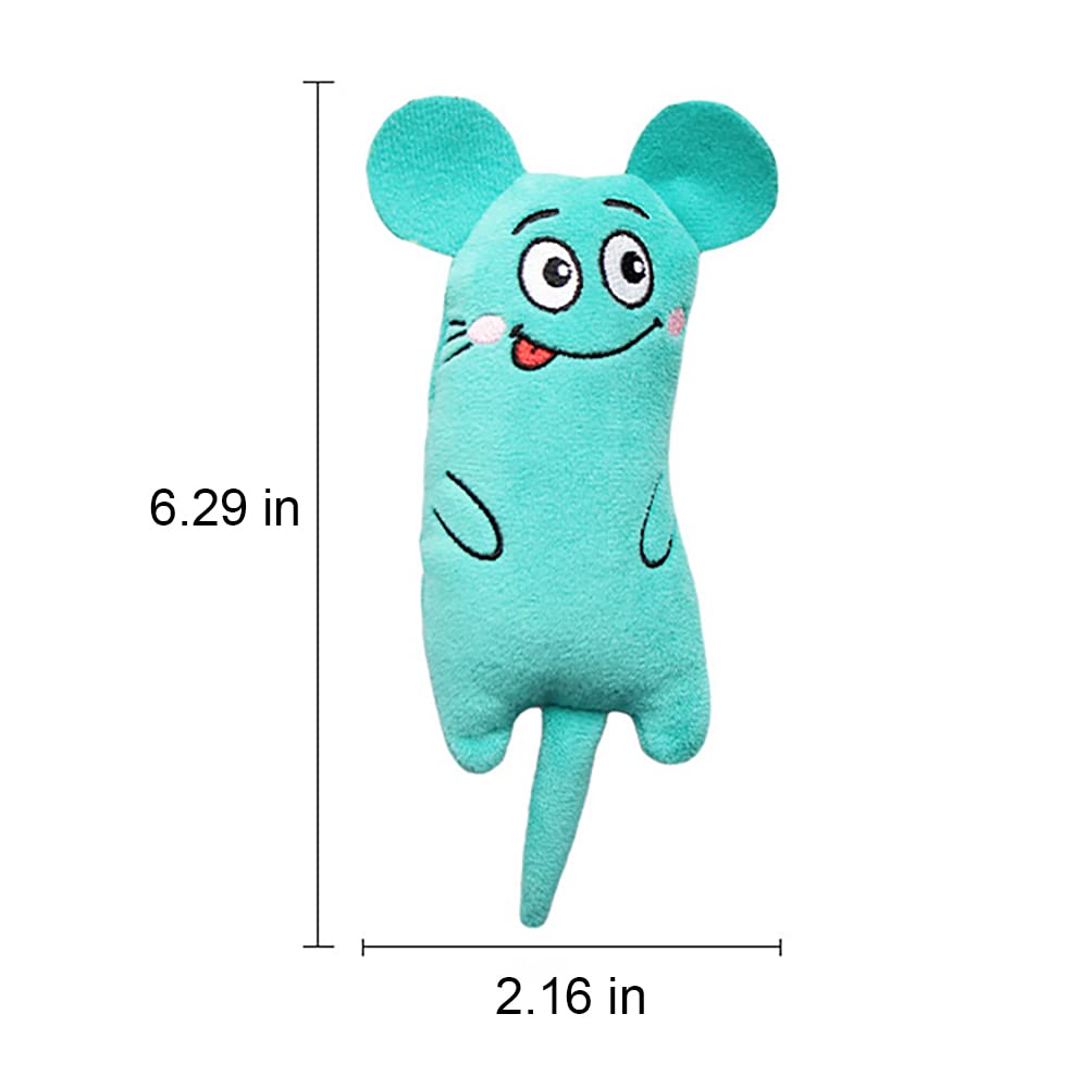 6 PCS Catnip Toys for Kittens & Adult Cats - Interactive Cat Chew Toys with Catnip, Bite-Resistant Cat Toys for Teething, Cartoon Mice Design - Perfect for Playtime, Training & Stress Relief