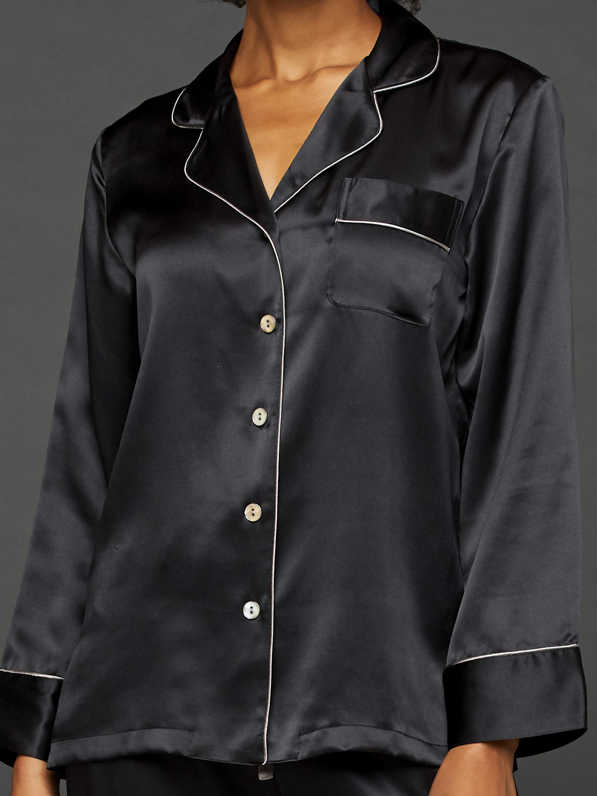 Women's 100% Silk Pajama Set - Soft & Luxurious Sleepwear for Comfortable Nights - Perfect for Relaxation, Lounging & Gift Giving