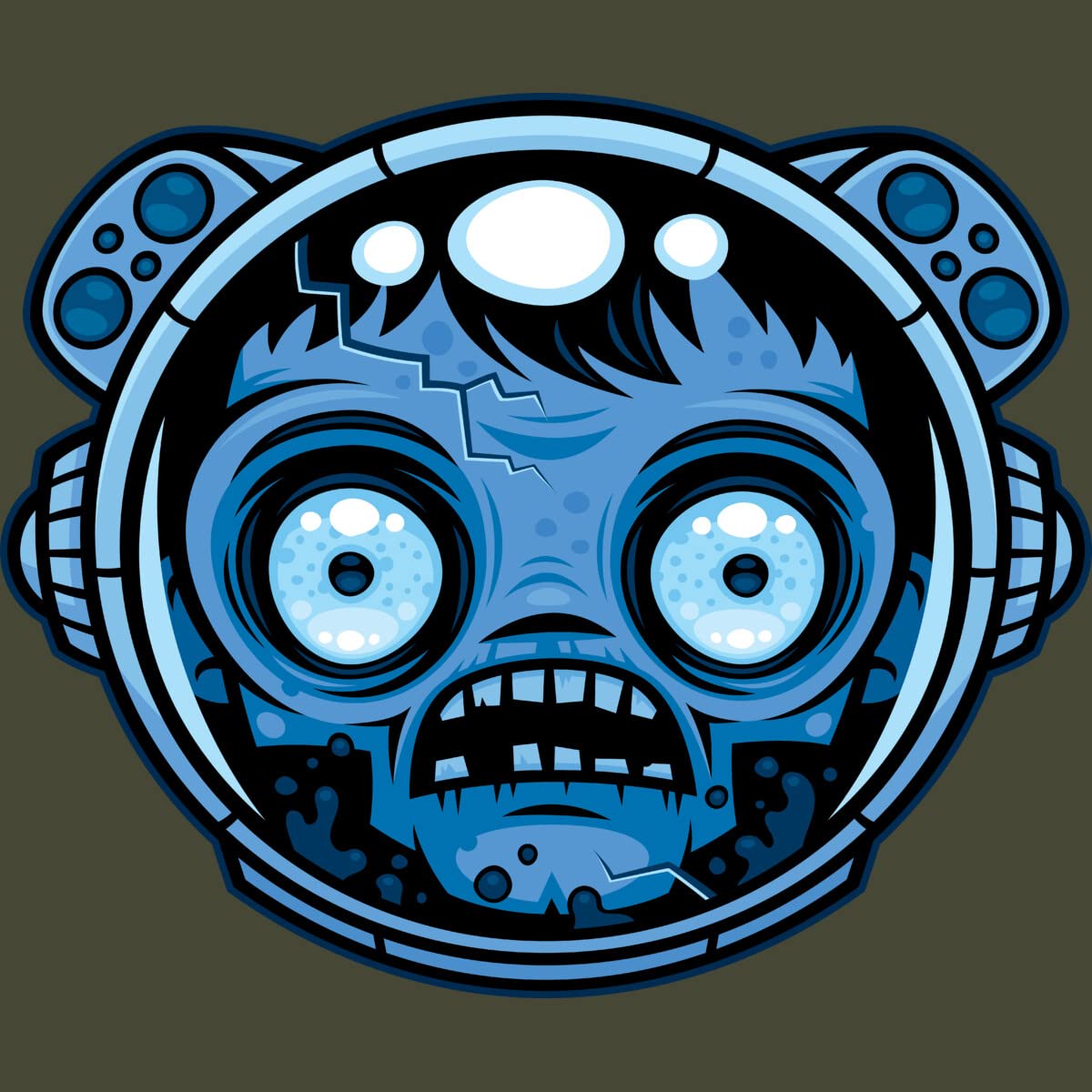 Zombie Astronaut Graphic T-Shirt for Men | Cool Space & Sci-Fi Design by Fizzgig | Perfect for Halloween, Cosplay & Casual Wear