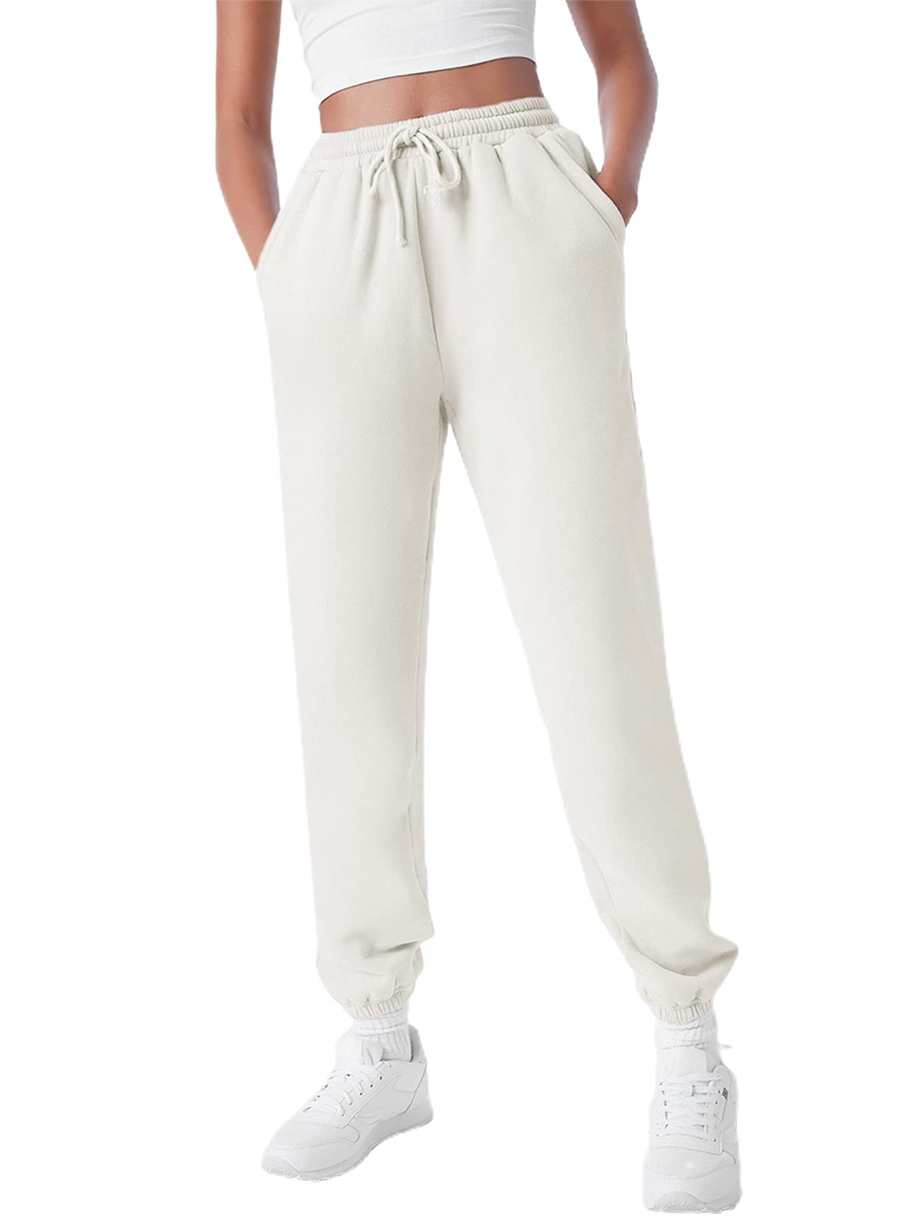 Stylish Women's Drawstring Waist Sweatpants - Comfortable Casual Jogger Pants with Pockets | Perfect for Lounge, Yoga & Running Errands