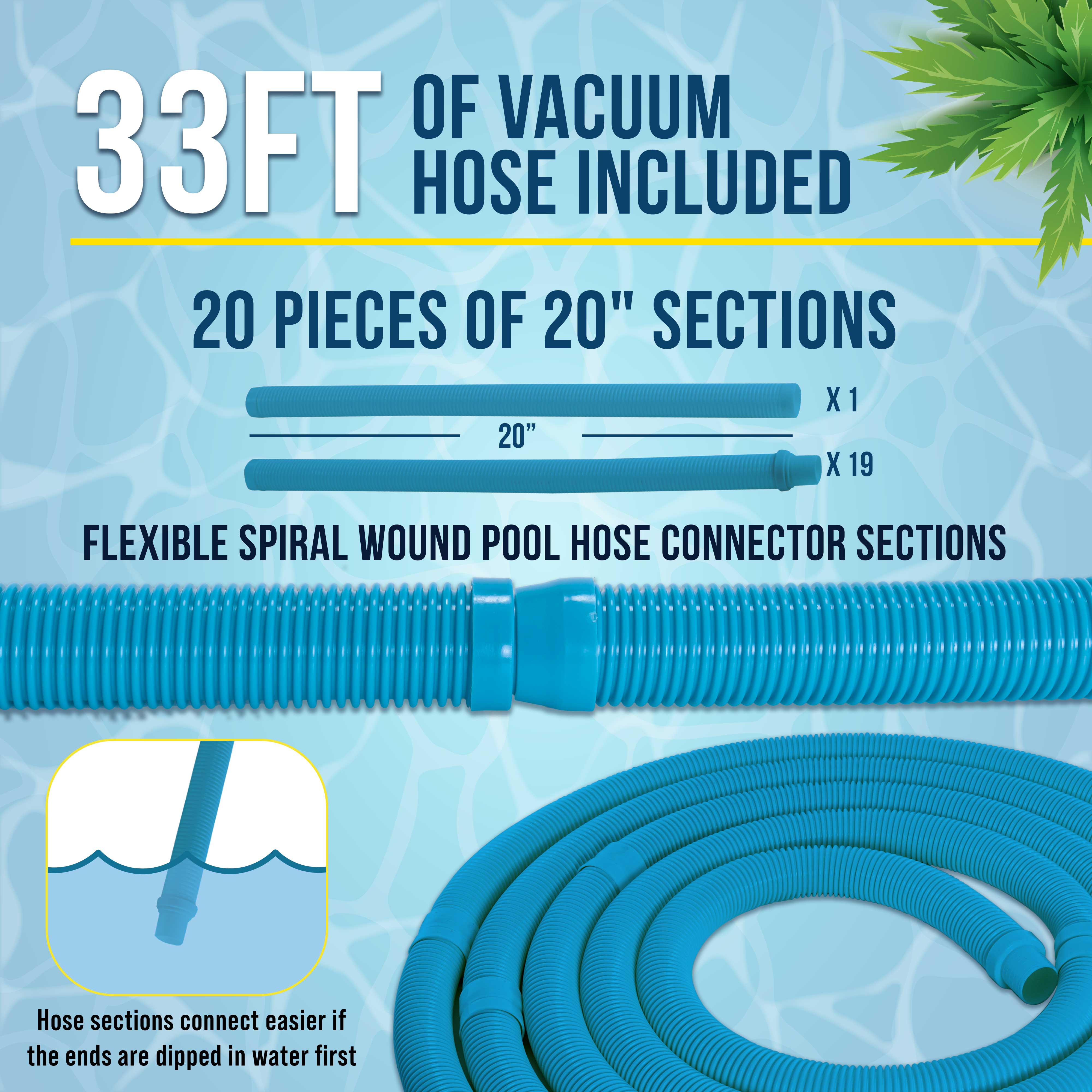 Octopus Professional Automatic Pool Vacuum Cleaner with Hose Set - Powerful Suction for In-Ground & Above Ground Pools - Removes Leaves, Dirt & Debris from Pool Floors & Walls - Ideal for Residential & Commercial Swimming Pool Maintenance