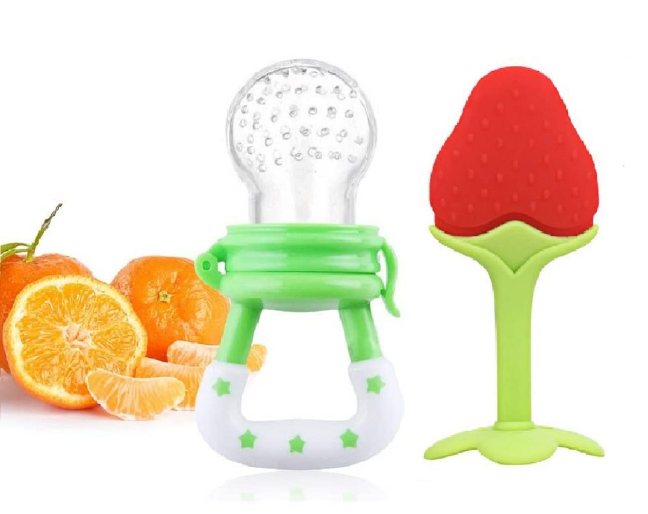 Organic Silicone Fruit-Shaped Teether for Babies 3-12 Months | BPA-Free Infant Teething Toys | Multi-Color 9-Pack Combo | Perfect for Soothing Sore Gums During Teething & On-The-Go Comfort