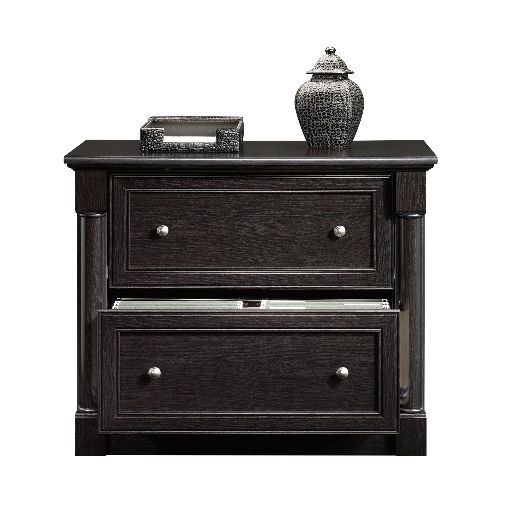 Sauder Palladia 2-Drawer Lateral File Cabinet for Home Office - Hanging File Organizer with Interlocking Drawers in Wind Oak Finish - Perfect for Document Storage & Office Organization