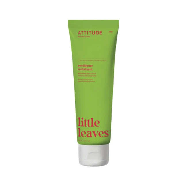 Attitude Little Leaves Natural Baby Conditioner - Watermelon & Coconut Scent, 240ml | Gentle & Hypoallergenic for Sensitive Skin | Perfect for Daily Baby Hair Care & Bath Time