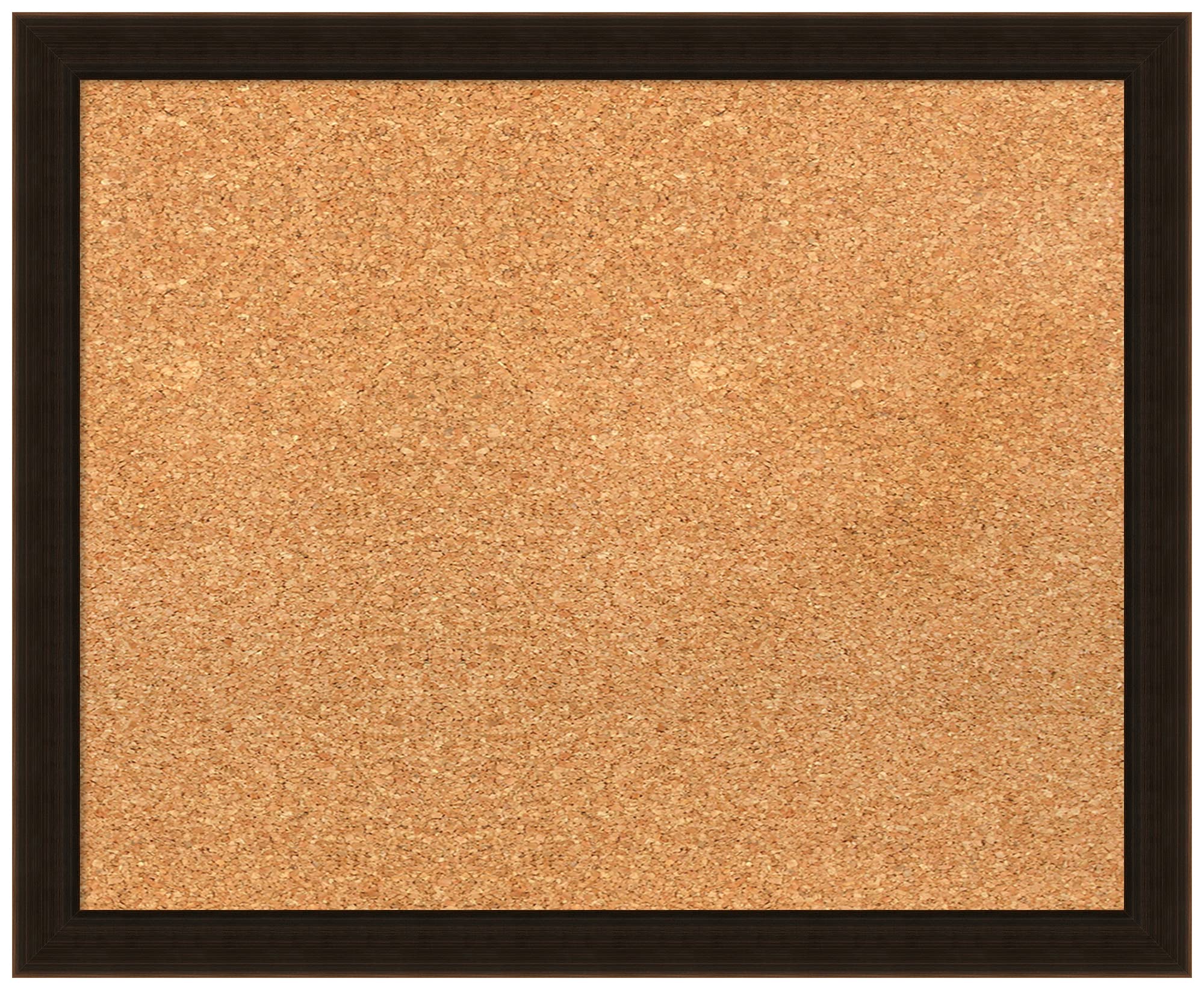 Custom Cork Bulletin Board 22x18 Inches - Natural Cork Pin Board with Espresso Brown Wood Frame - Home Office Organization, Memo Board for Notes & Photos - Wall Mount or Freestanding