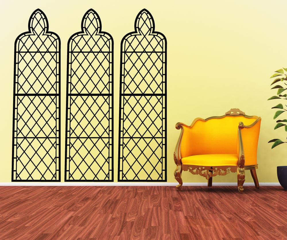 Gothic Window Vinyl Wall Decal Sticker - Peel and Stick Home Decor for Living Room, Bedroom, Nursery | #OS_MB242 | Perfect for Halloween, Gothic Theme Parties & Home Interior Design
