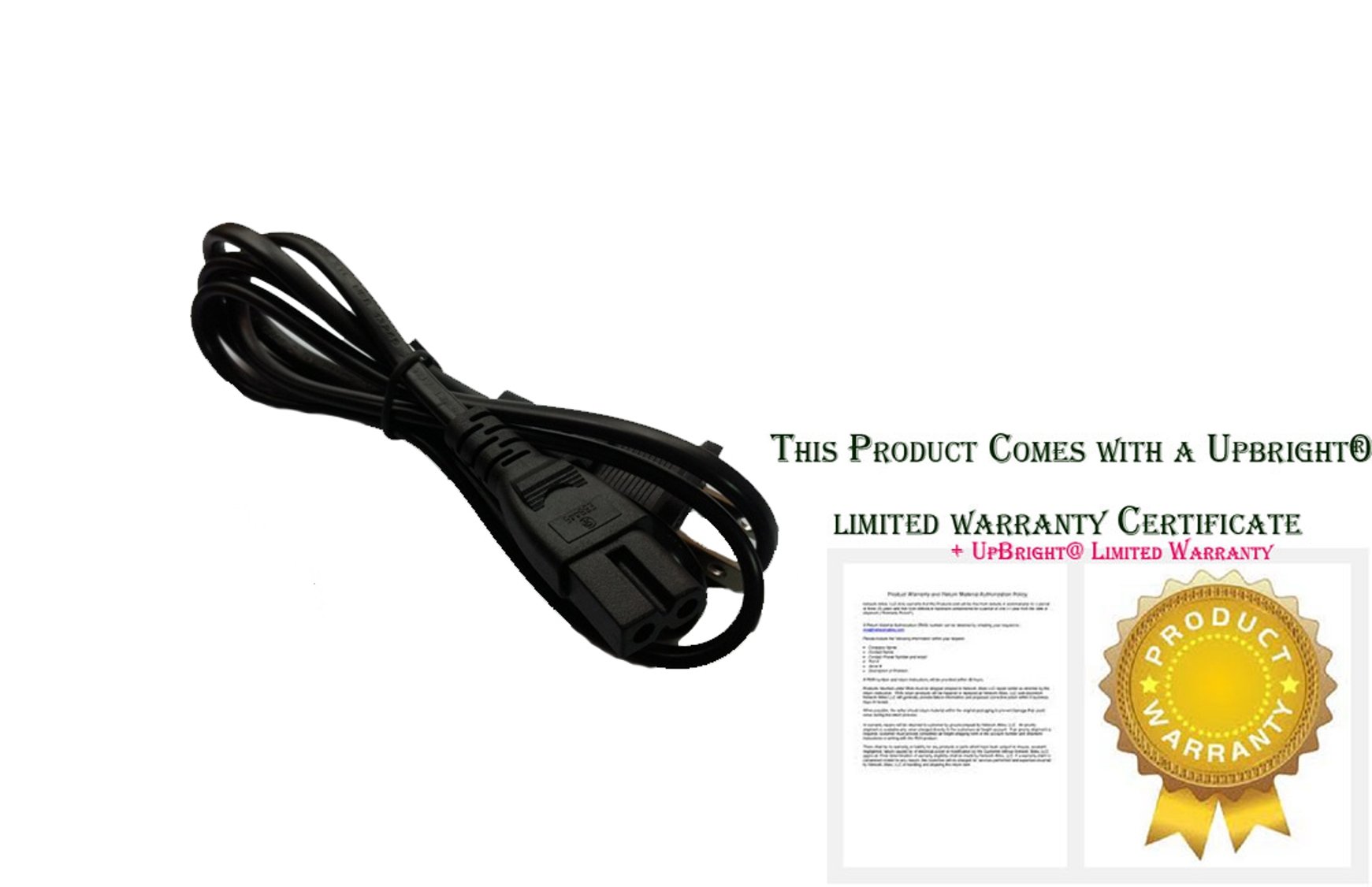 UpBright AC Power Cord Replacement for Bose Solo 15 TV Sound System, CineMate 120/130, AV3-2-1II/AV321II - Compatible with Bose Subwoofer, Media Center & Home Theater Receiver - Perfect for Home Entertainment Setup