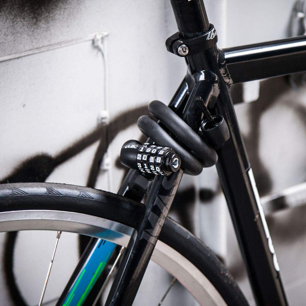 1970 Twistable Steel Memory Cable Bike Lock - Keyless Resettable 4-Digit Combination - Heavy Duty Anti-Theft Security for Commuter Bicycles, Kids Bikes & Scooters - Perfect for Urban Cycling, School Campuses & Outdoor Activities