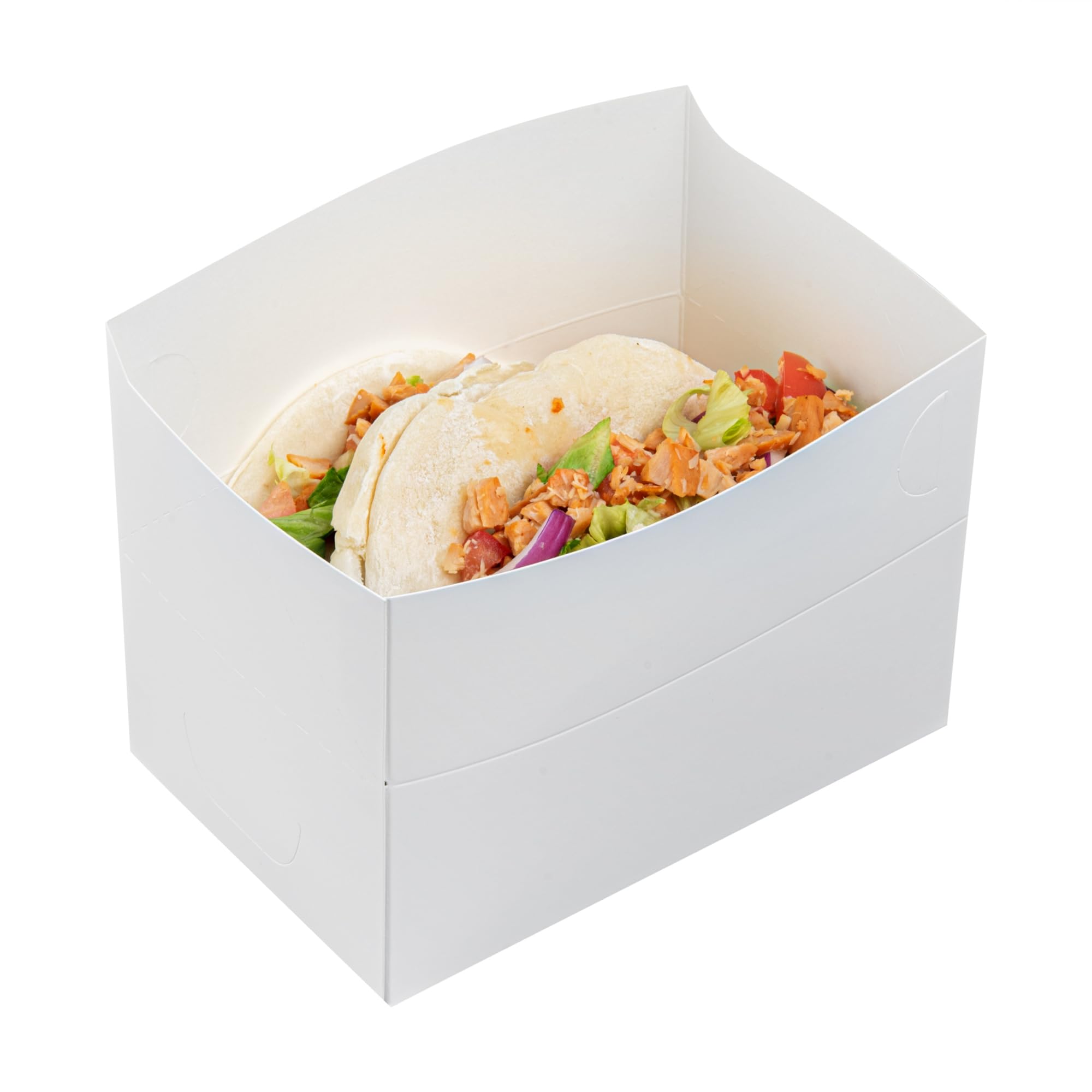 Eco-Friendly 47oz Disposable Takeout Containers - 100 Pack White Rectangle To-Go Food Boxes with Fast Top Closure | Greaseproof & Leak-Resistant | Perfect for Burgers, Fried Chicken, Picnics & Catering Events