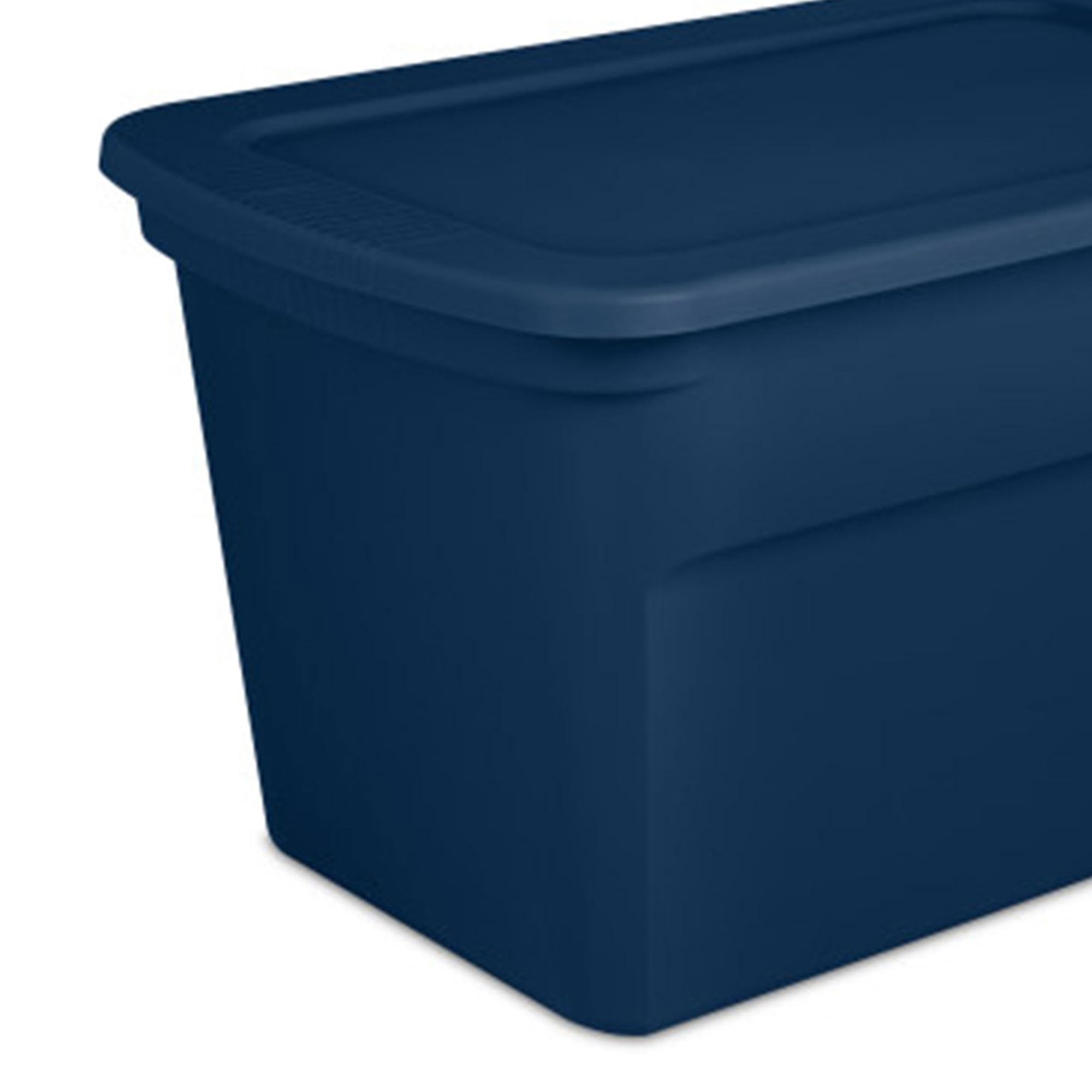 Sterilite 24-Pack 30 Gallon Blue Plastic Storage Bins with Lids - Durable Closet Organizers & Home Storage Containers for Clothes, Toys, and Seasonal Items