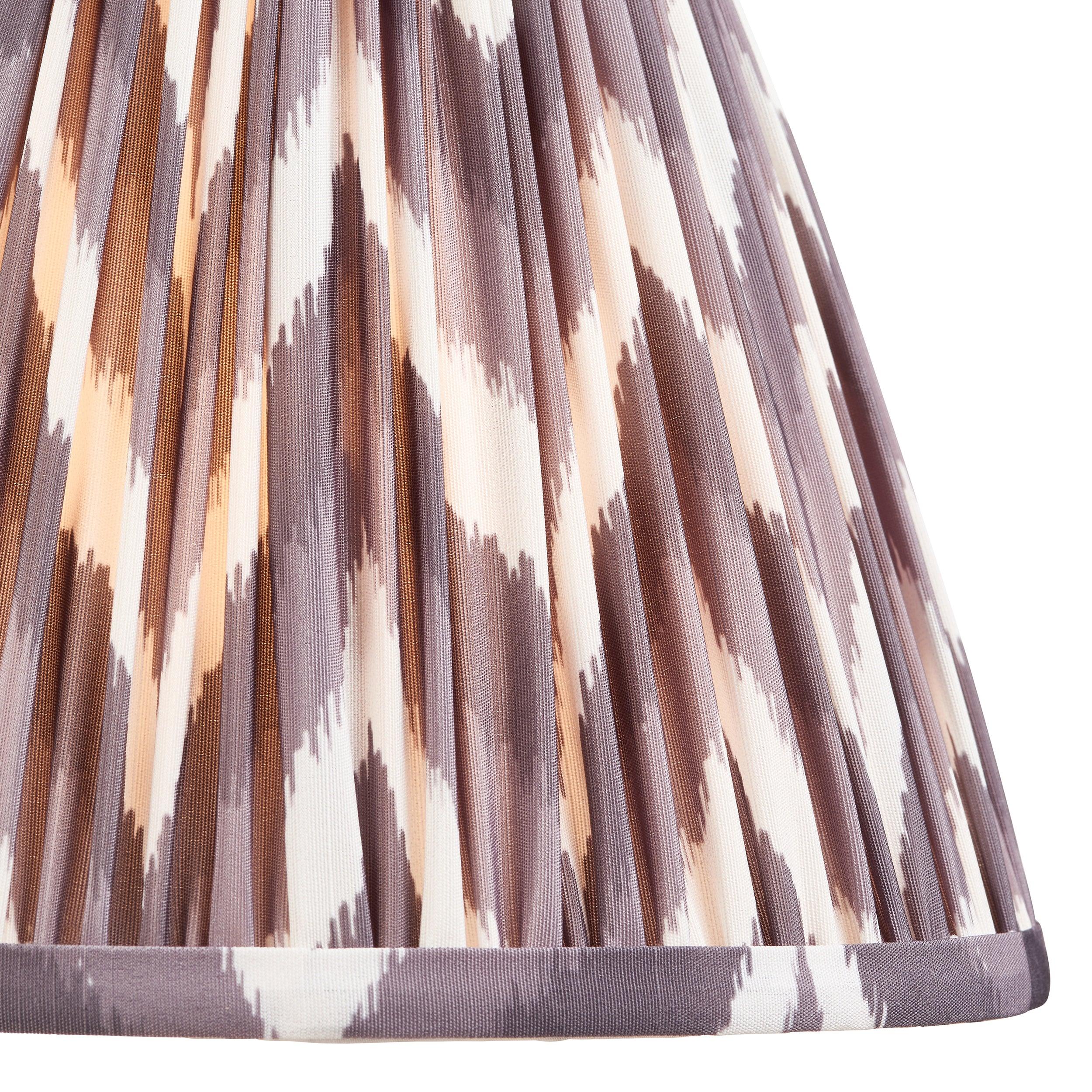 Bobble Ceramic Table Lamp with Zigzag Pattern - 25cm Pearl Grey Shade for Bedroom, Living Room & Office Decor