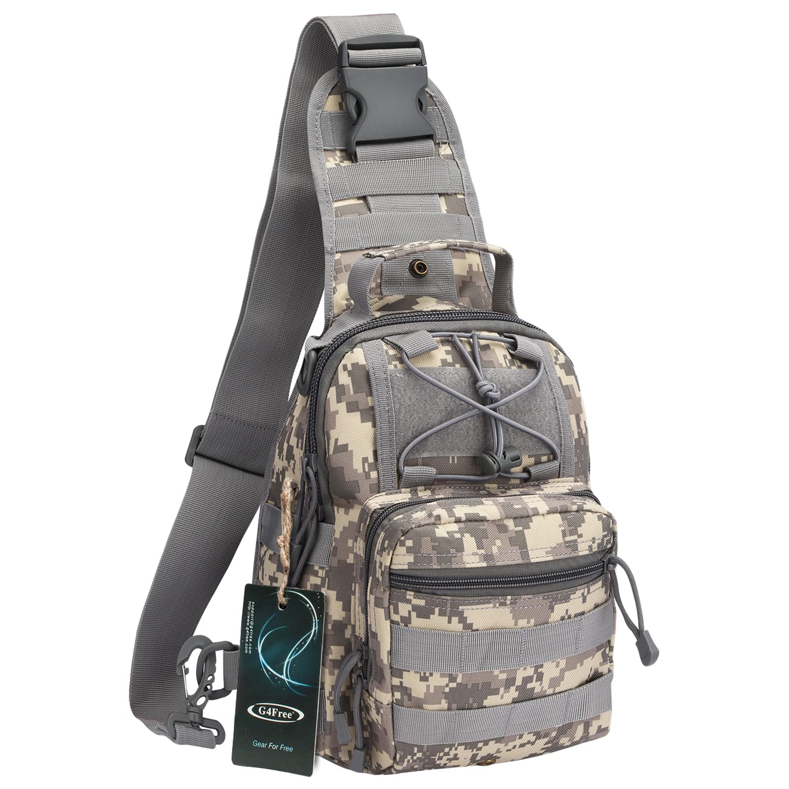 G4Free Tactical Backpack - Military Sling Shoulder Bag for Outdoor Sports, Hiking, Camping & Everyday Carry - Durable EDC Backpack for Men & Women