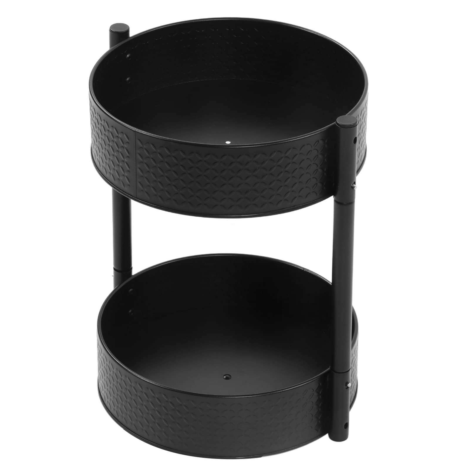 Double-Layer Spice Holder Turntable - 360° Rotating Seasoning Rack for Kitchen Countertop | Under Sink Organizer for Spices, Snacks & Bathroom Essentials | Space-Saving Storage Solution for Small Kitchens & Living Rooms