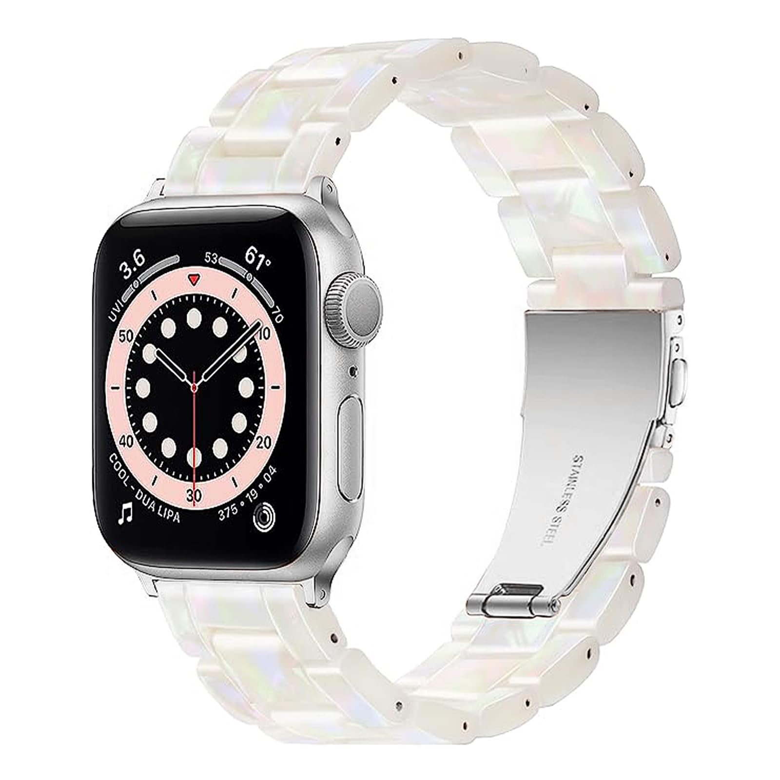Stylish Resin Apple Watch Bands for Women & Men - Tortoise Shell Design Compatible with 38mm 40mm 42mm 44mm iWatch Series SE/7/6/5/4/3/2/1 - Perfect for Workouts, Office Wear & Everyday Fashion Accessories