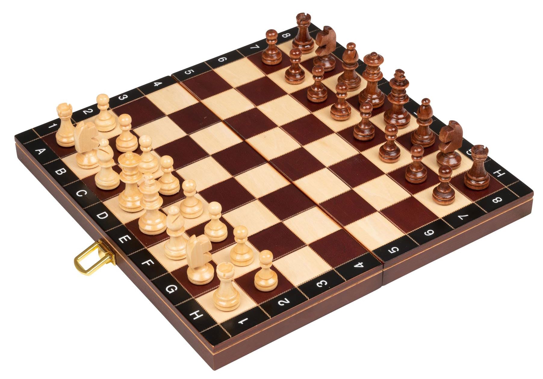Premium 30mm Magnetic Travel Chess Set - Portable Folding Board with Staunton Pieces - Perfect for Camping, Road Trips & Outdoor Adventures