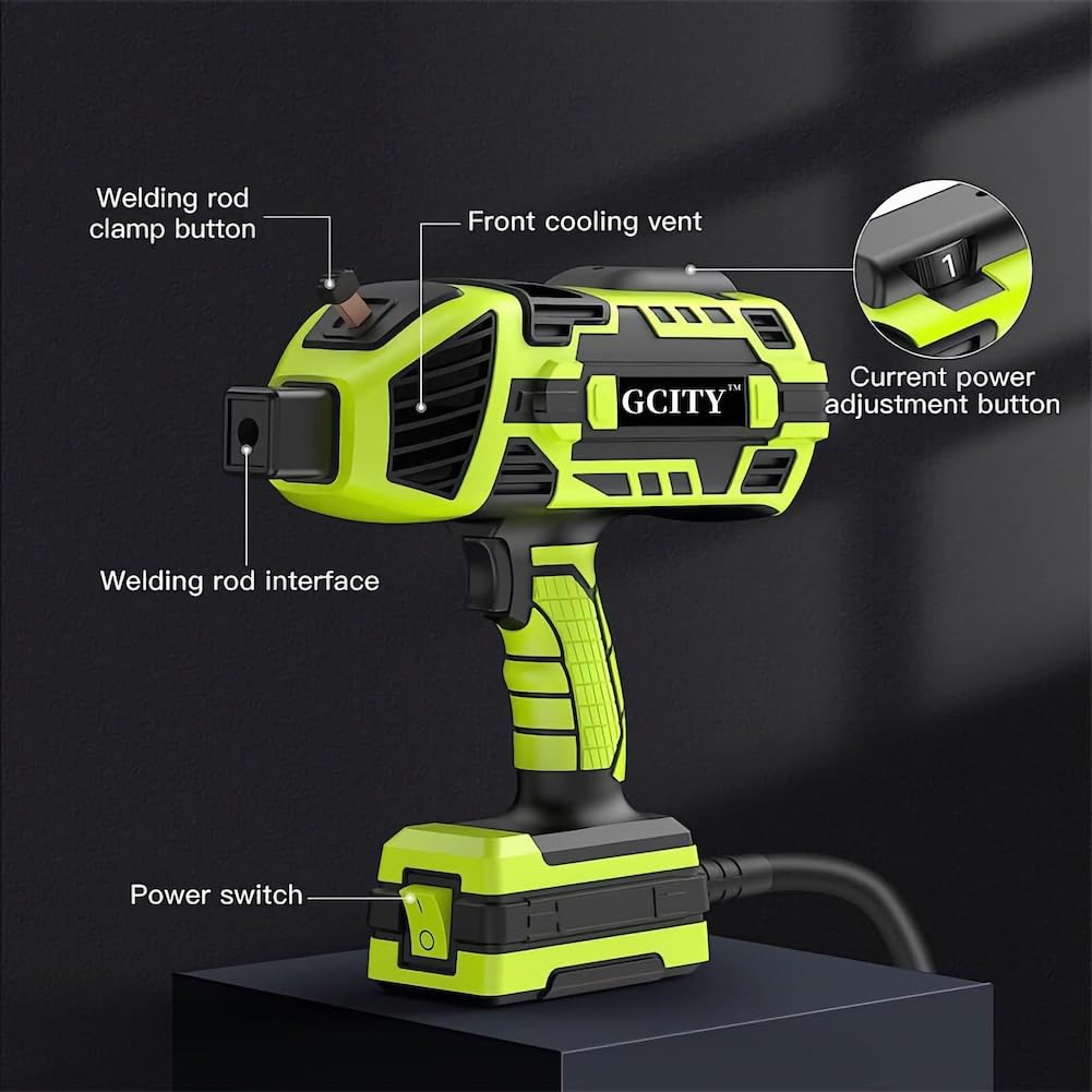 Portable Welding Machine 20-120A with 6 Adjustable Gears, Handheld Welder Gun for 1/16
