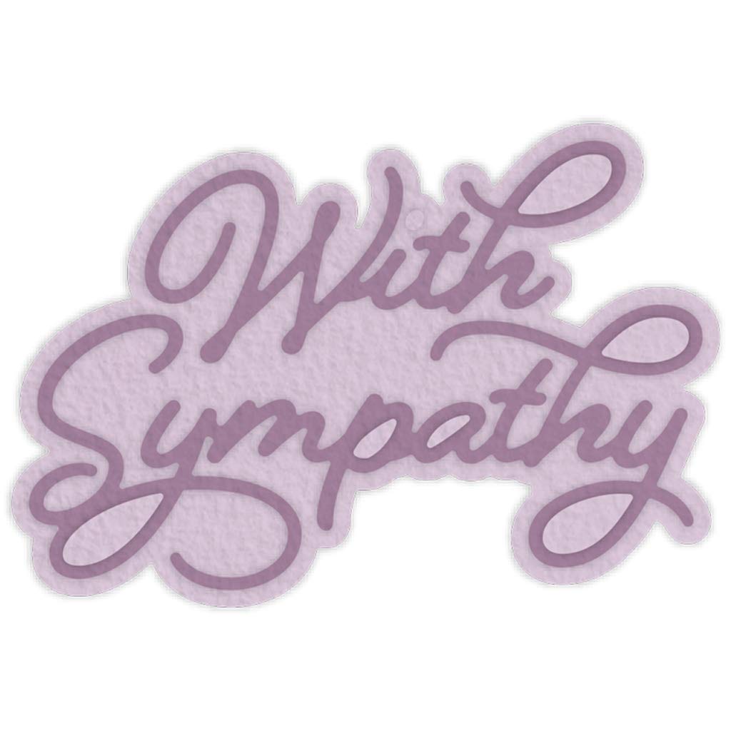 Briartw Sympathy Cutting Dies Set - Words & Phrases Shadow Sentiment Die Cutter for Card Making, DIY Alphabet Letters, Scrapbooking, Paper Crafts - Perfect for Embossing, Photo Albums, Greeting Cards & Home Decor (Ideal for Memorials, Condolence Cards & Craft Projects)