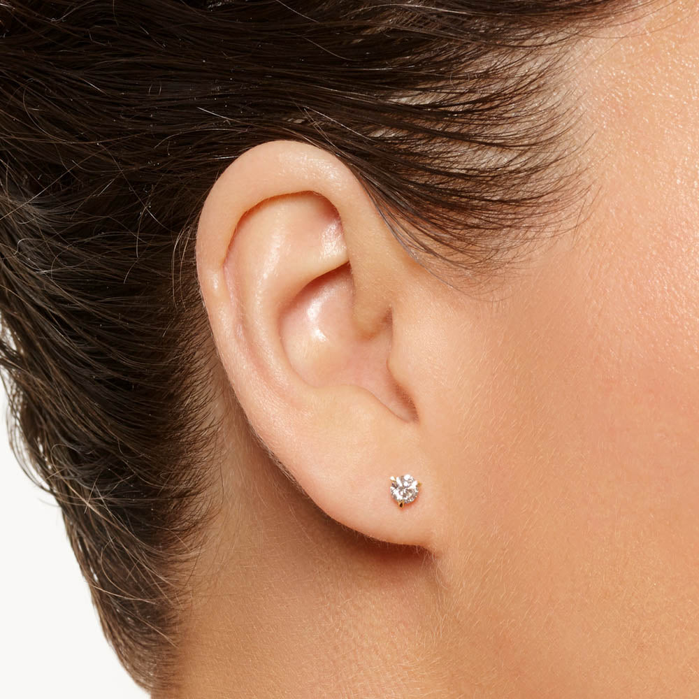 0.50ct Lab Grown Diamond Round Stud Earrings in 10k Gold - Perfect for Everyday Wear, Gift Giving & Special Occasions