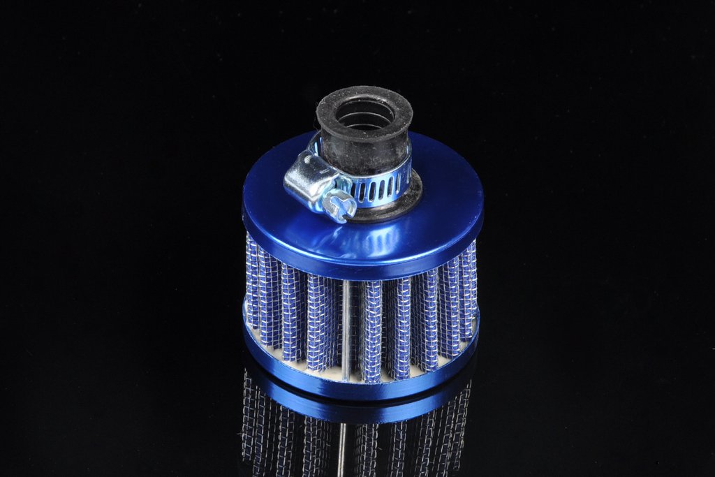 12mm Blue Mini Oil Air Intake Crankcase Vent Cover Breather Filter - Compatible with Sunny Car - Perfect for Engine Maintenance & Performance Upgrades