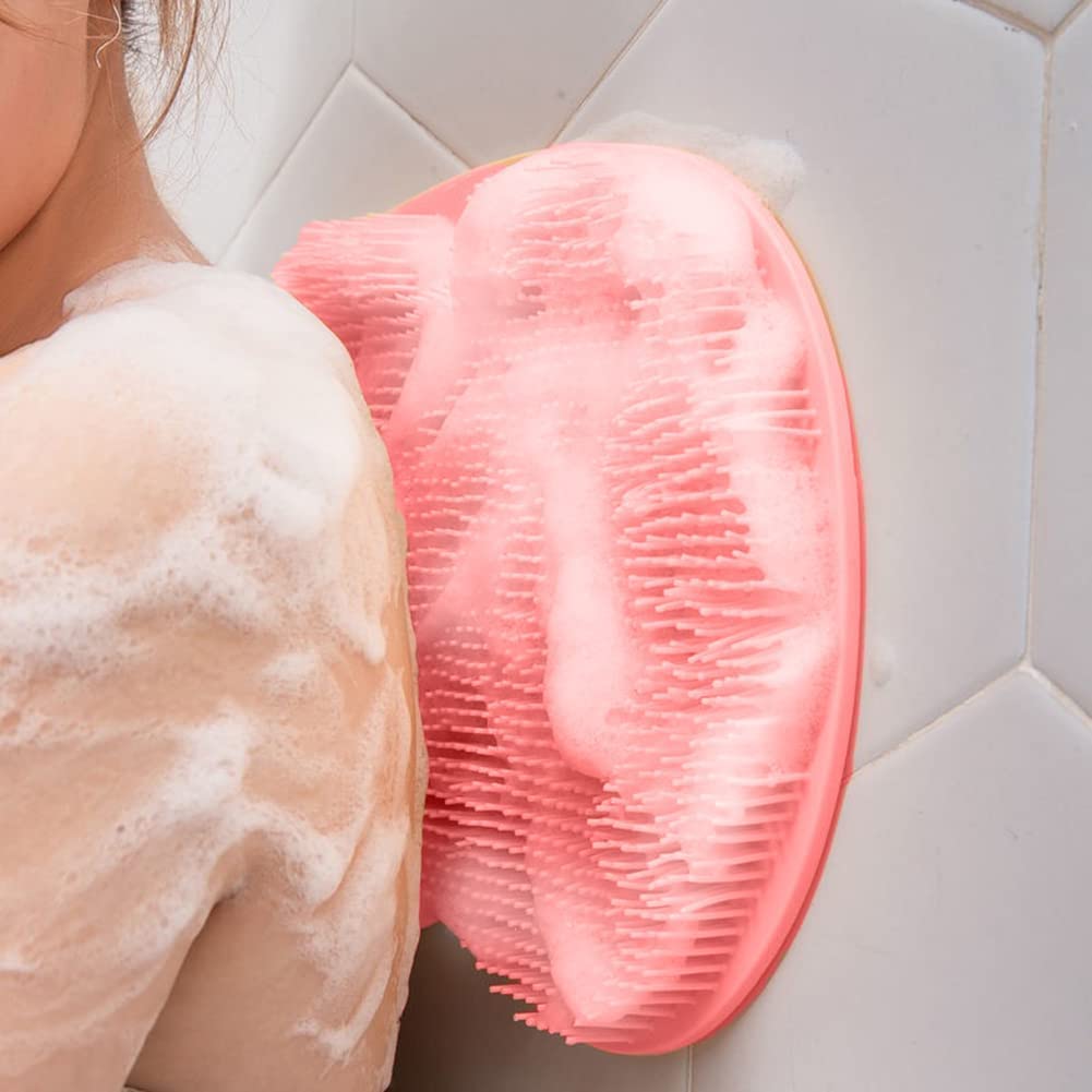 Nixby Non-Slip Shower Foot Scrubber with Suction Cups - Exfoliating Massage Mat for Foot Pain Relief & Improved Circulation - Multicolor Bath Brush for Relaxing Spa Experience at Home