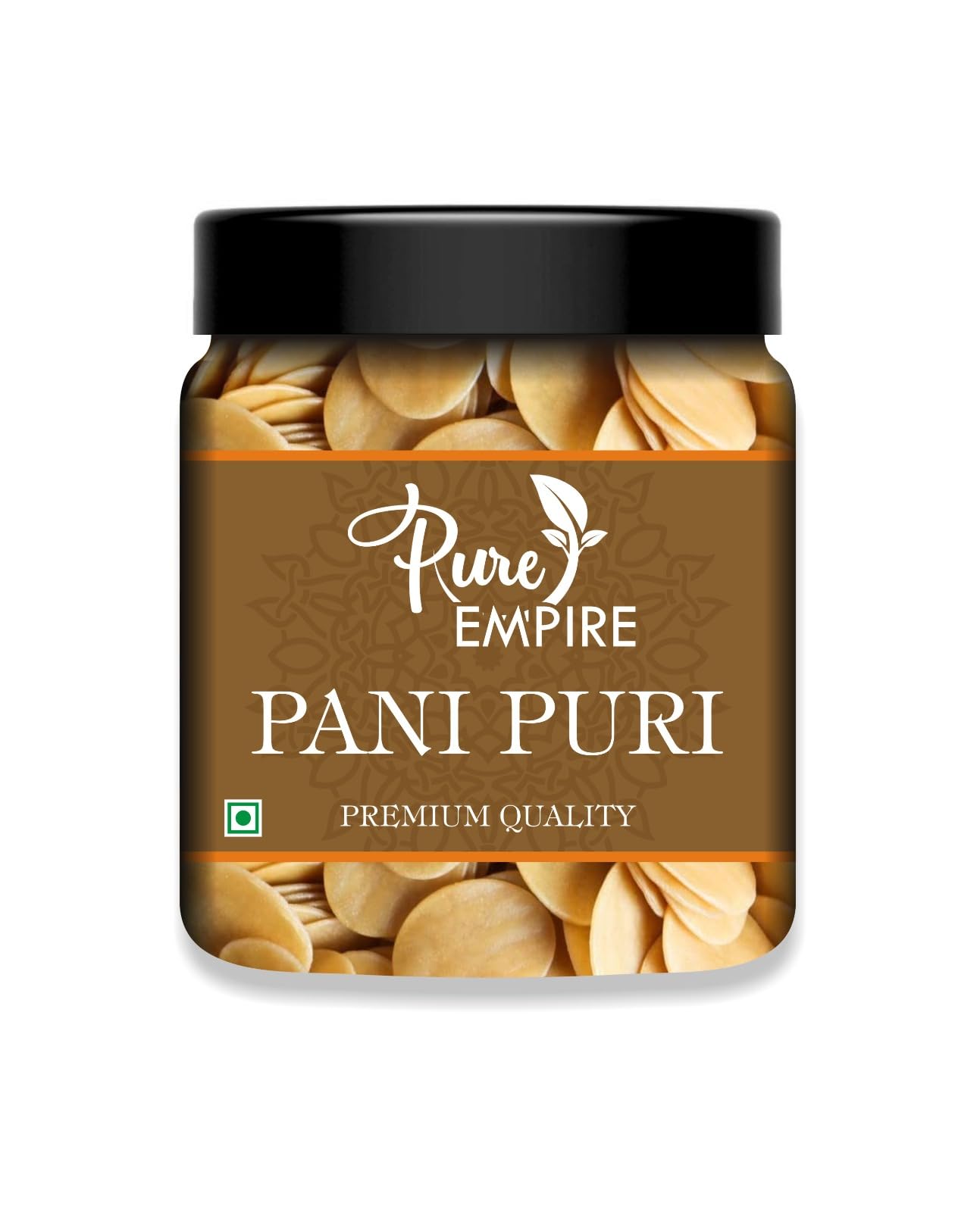 PURE EMPIRE Instant Pani Puri Papad | Ready-to-Fry Golgappa Fryums | Crispy & Crunchy Indian Snack – 500g Jar | Perfect for Homemade Puchka, Party Appetizers & Diwali Celebrations