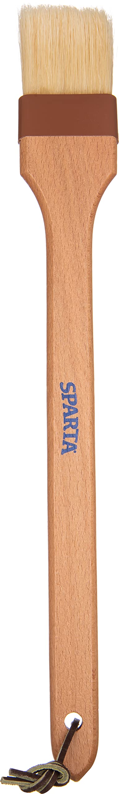 SPARTA 4037000 Boar Bristle Angled Pastry Brush - 2 Inch Basting Brush with Handle Hole, Natural Brown (Pack of 12) - Perfect for Baking, Glazing, and BBQ Sauce Application