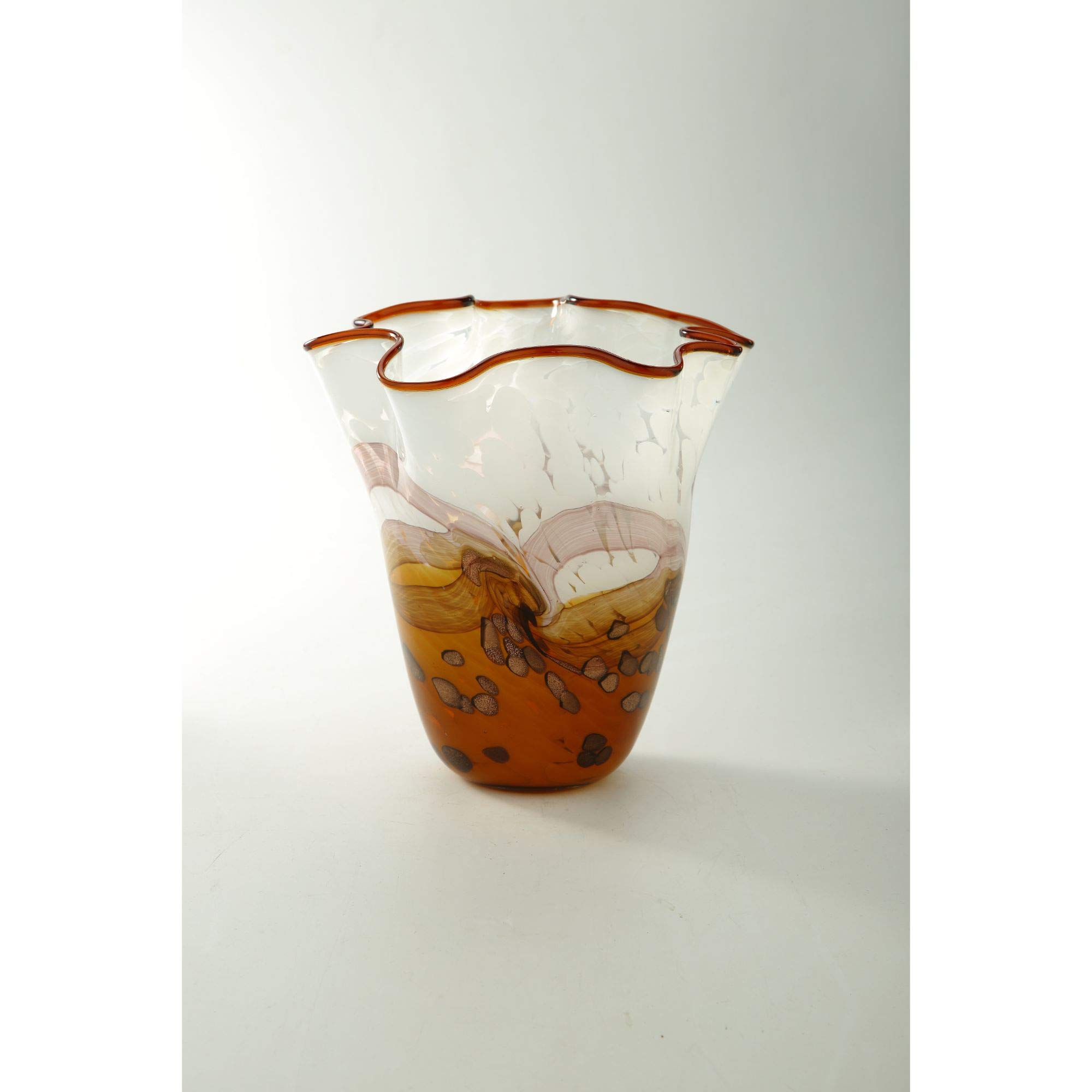 CC Home Furnishings 10 Inch Brown Glass Flower Vase - Elegant Tabletop Decoration for Centerpieces, Wedding Decor, Home & Office Décor