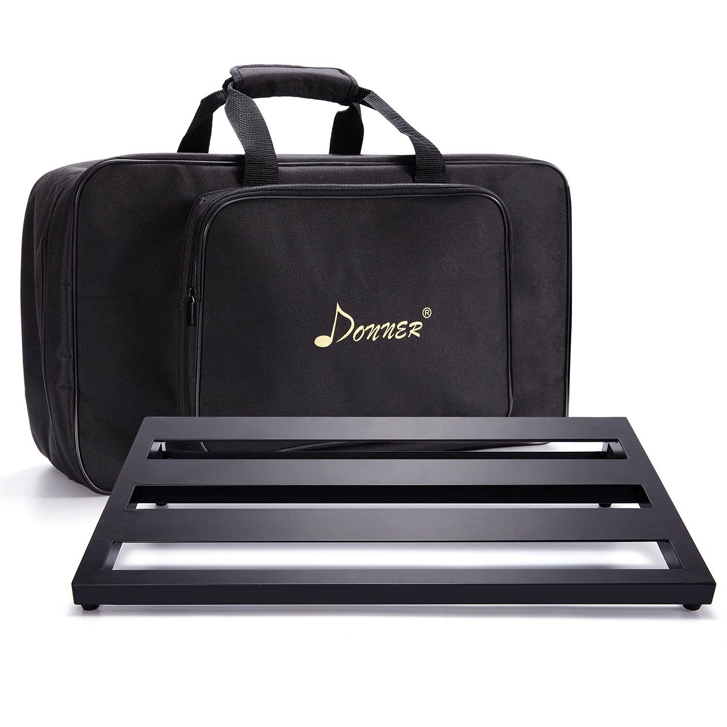 Donner Guitar Pedal Board Case with 10-Pack Power DC Cables - Durable Portable Pedalboard for Electric Guitar Effects - Perfect for Live Performances & Studio Recording