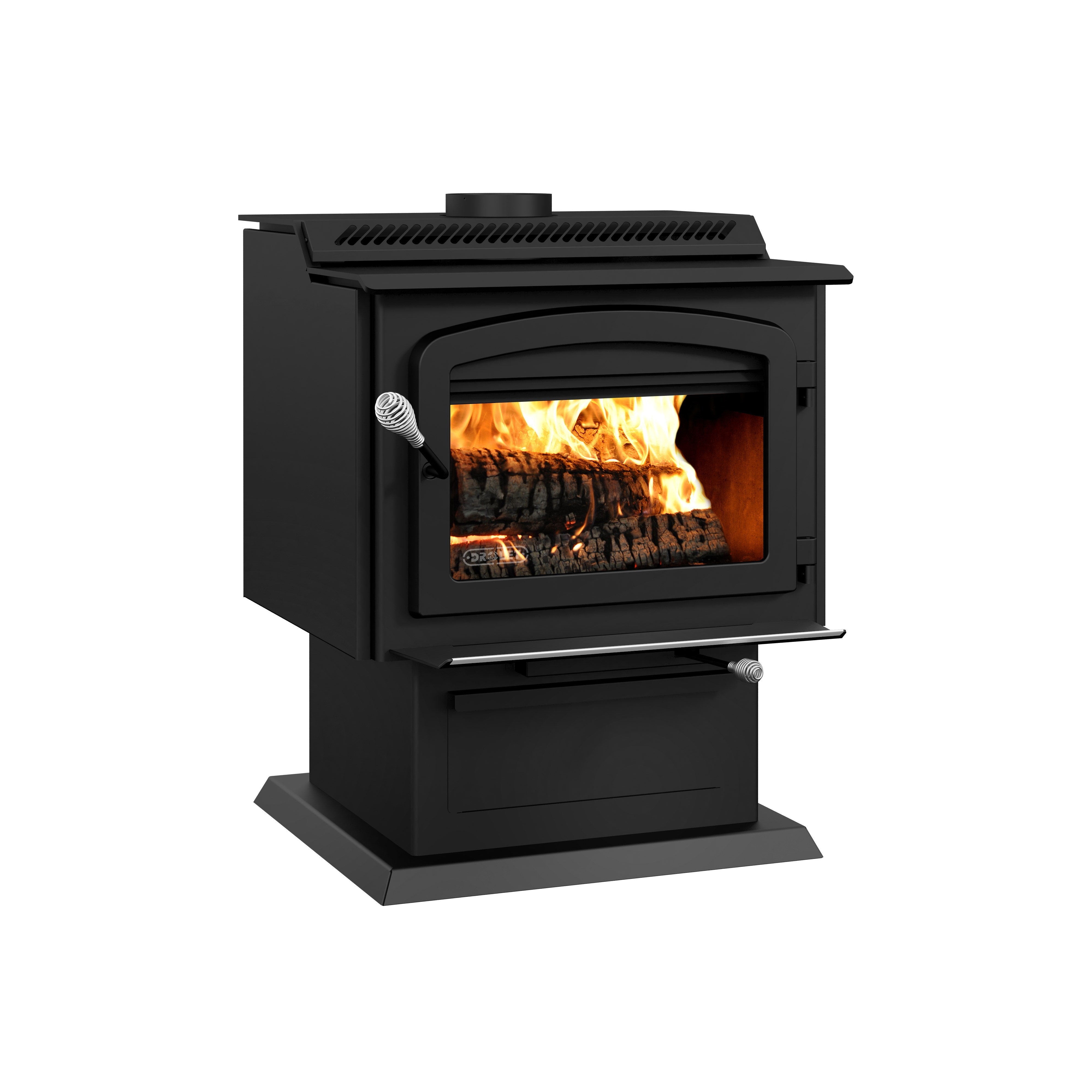 Drolet HT 3000 EPA Certified Wood Stove - Heats Up to 2,700 Sq. Ft. - Efficient & Eco-Friendly Heating for Homes, Cabins & Outdoor Living Spaces