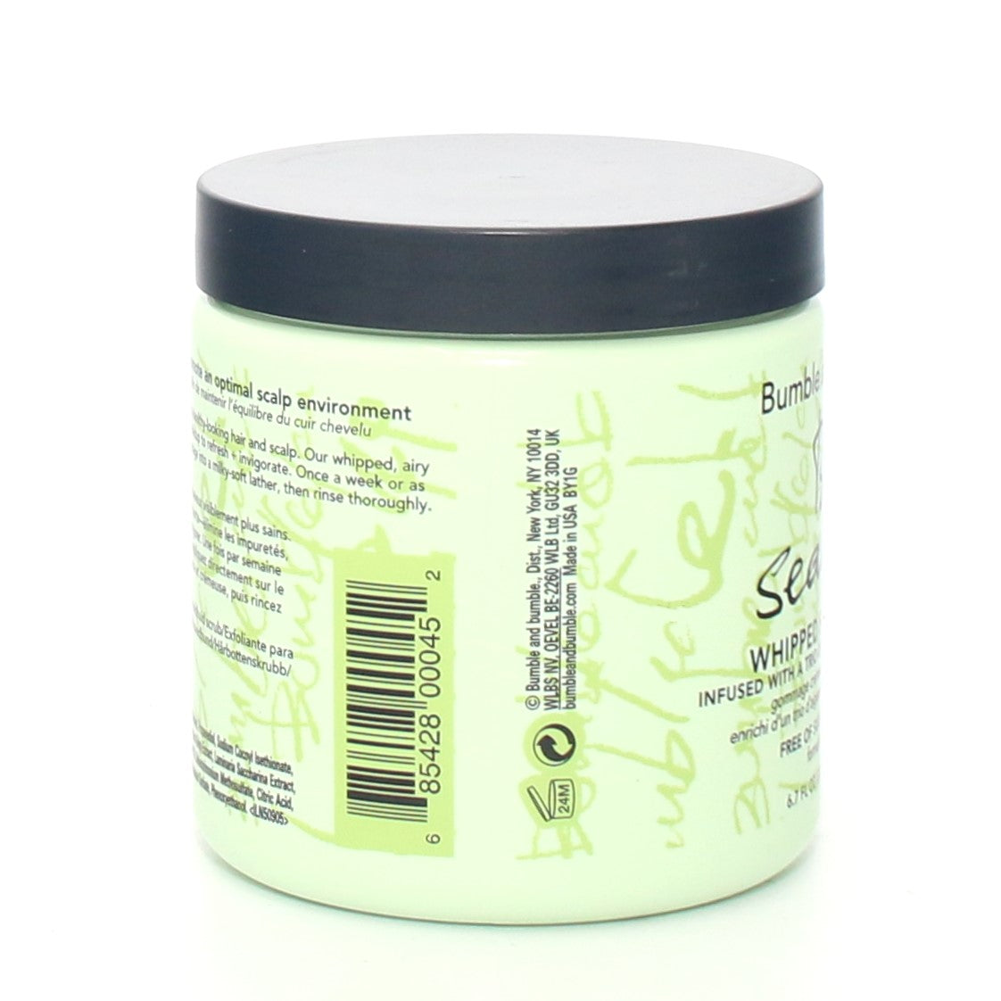Bumble and Bumble Seaweed Whipped Scalp Scrub 6.7 oz - Exfoliating & Detoxifying Treatment for Healthy Hair - Perfect for Dry, Itchy Scalp & Dandruff Relief at Home or Salon