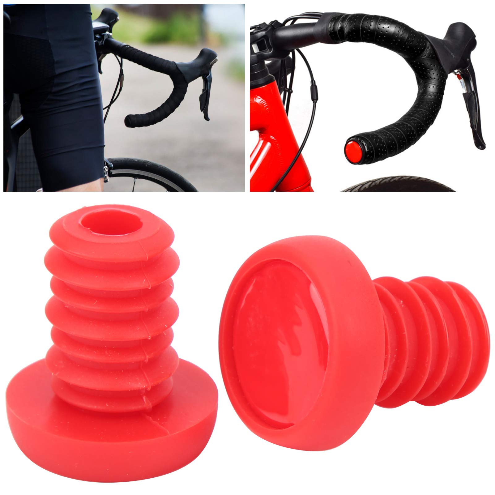 SUNGOOYUE Bike Handlebar End Plugs - Durable Polyester Rubber Bar End Screw Plugs for BMX, MTB, Road Bikes | Secure Grip & Safety Protection for Cycling, Commuting, Off-Road Adventures