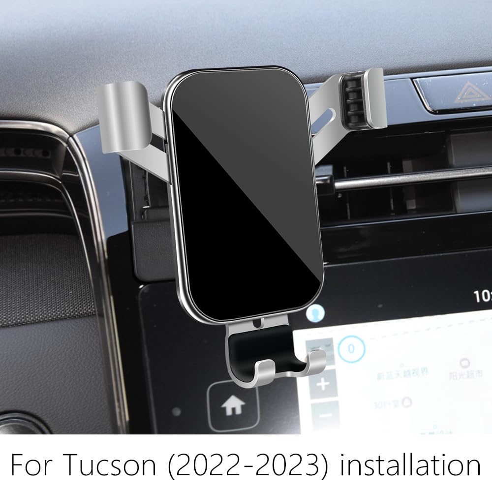 Universal Car Phone Holder Mount for Hyundai Tucson 2022-2024 & Santa Cruz 2022-2024 - Anti-Slip Dashboard & Air Vent Phone Stand with Adjustable Grip for iPhone 15/14/13, Samsung Galaxy - Perfect for GPS Navigation & Hands-Free Driving