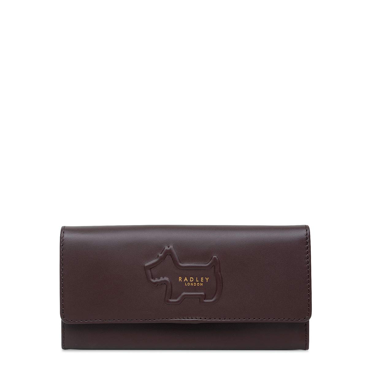 RADLEY London Women's Shadow Large Flapover Leather Wallet in Dark Red - Stylish & Spacious Organizer for Credit Cards, Cash & Essentials | Perfect for Everyday Use, Travel & Gift Giving