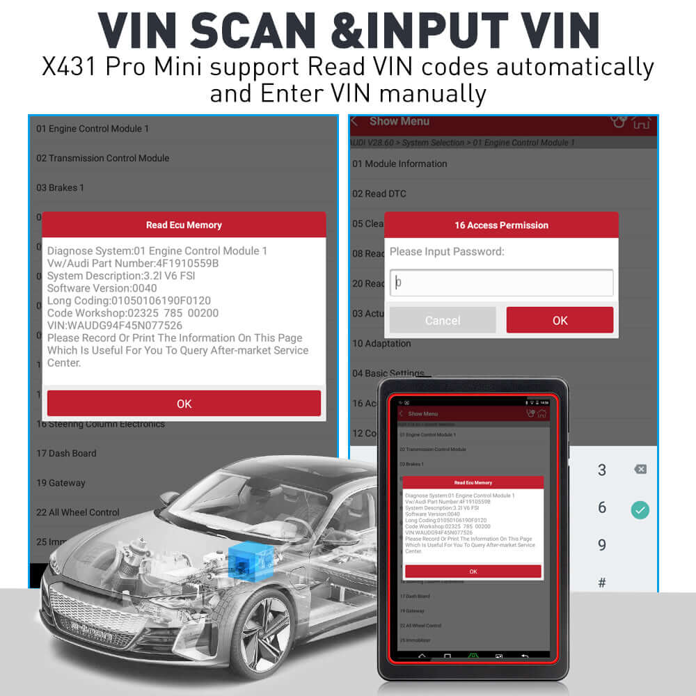 LAUNCH X431 Pro Mini V3.0 OBD2 Scanner - Advanced ECU Coding & Bidirectional Scan Tool for Car Diagnostics - Perfect for Mechanics & DIY Auto Repair