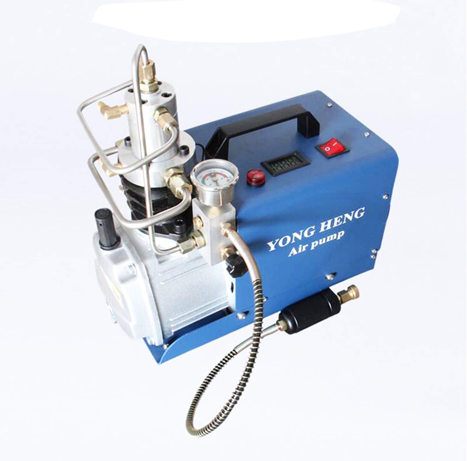 TECHTONGDA 30MPA High Pressure Electric Air Compressor Pump 110V - Automatic Stop Air Rifle Pump for Scuba Diving, Fire Fighting & Paintball | Portable Air Compressor for Outdoor Sports, Emergency Use & Industrial Applications