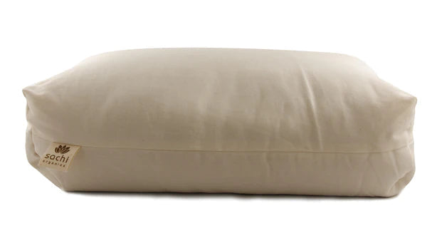 Organic Buckwheat & Wool Pillow for Neck Pain Relief - Sachi Organics - Natural Sleep Support for Side Sleepers & Back Pain